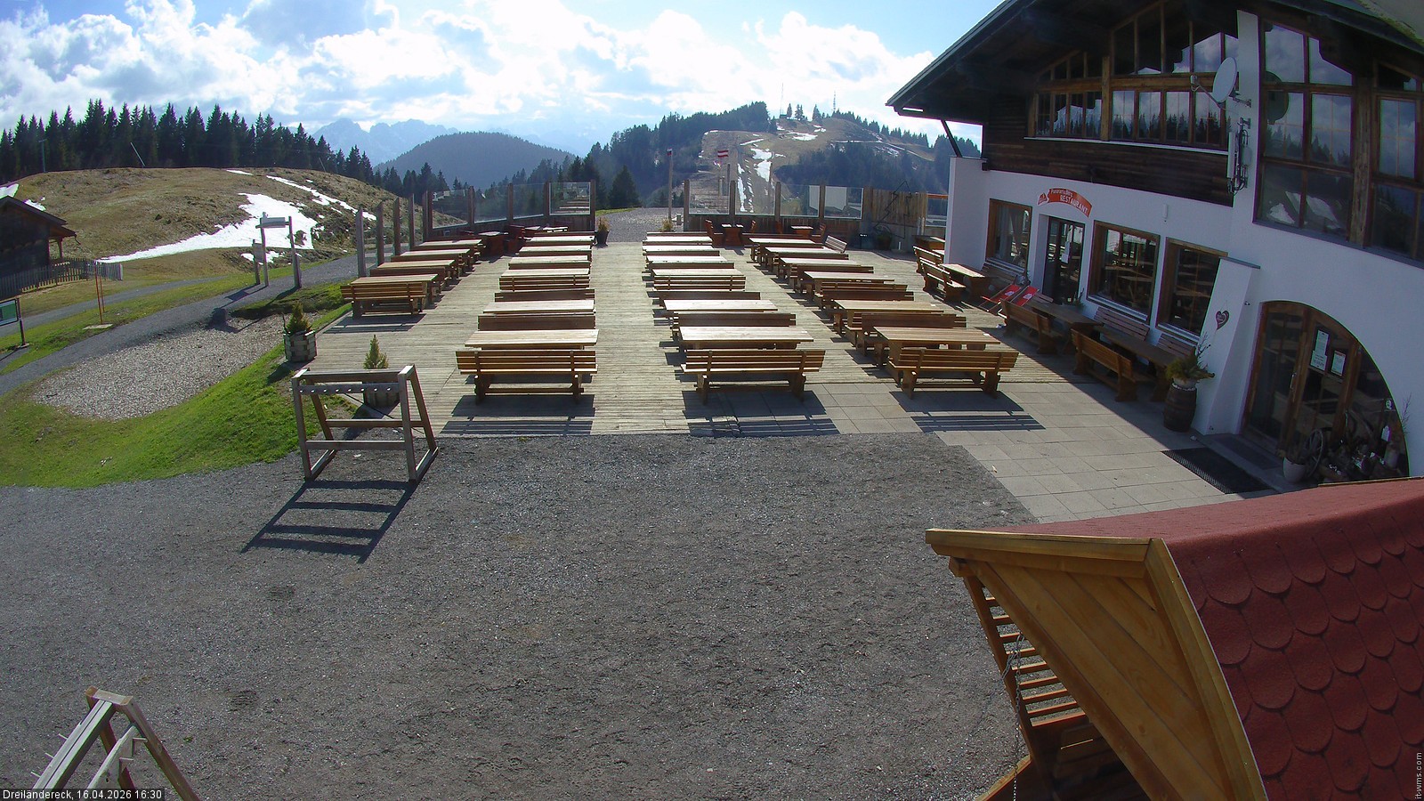 Archived image Webcam Mountain Restaurant Dreiländereck