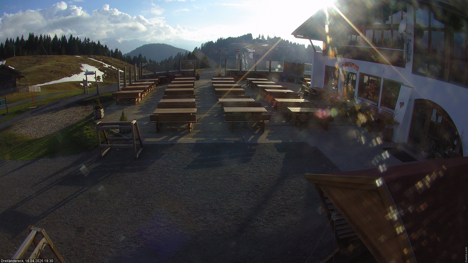 Archived image Webcam Mountain Restaurant Dreiländereck