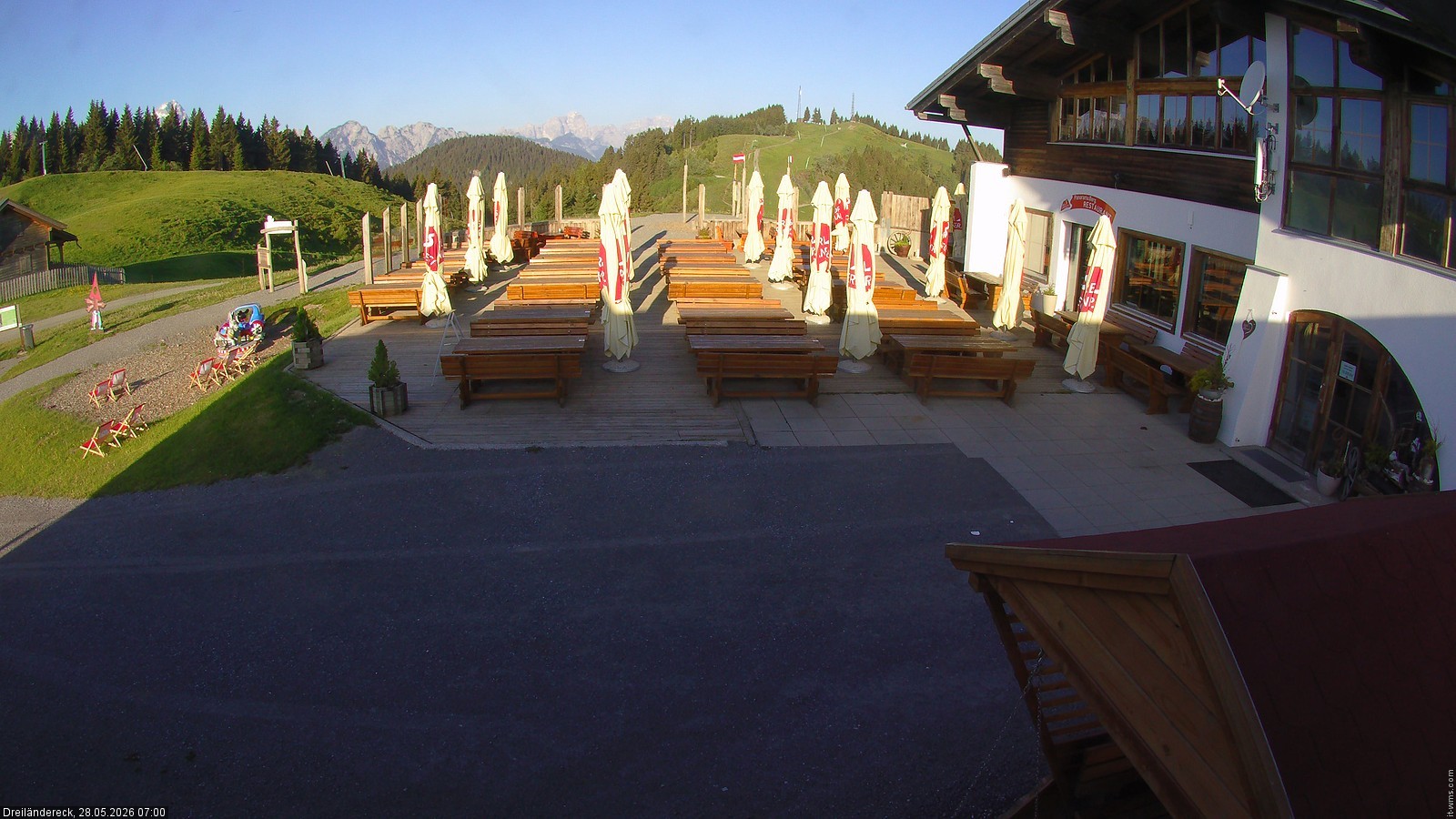 Archived image Webcam Mountain Restaurant Dreiländereck