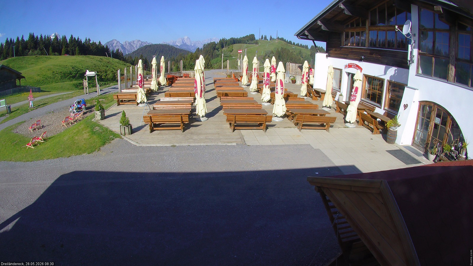 Archived image Webcam Mountain Restaurant Dreiländereck