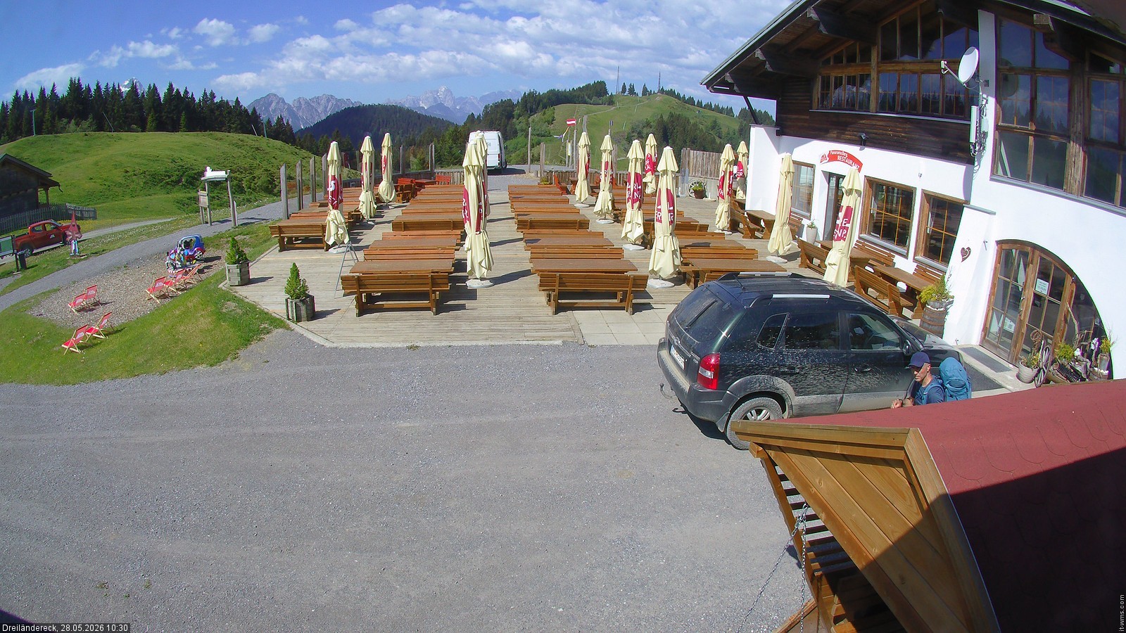 Archived image Webcam Mountain Restaurant Dreiländereck