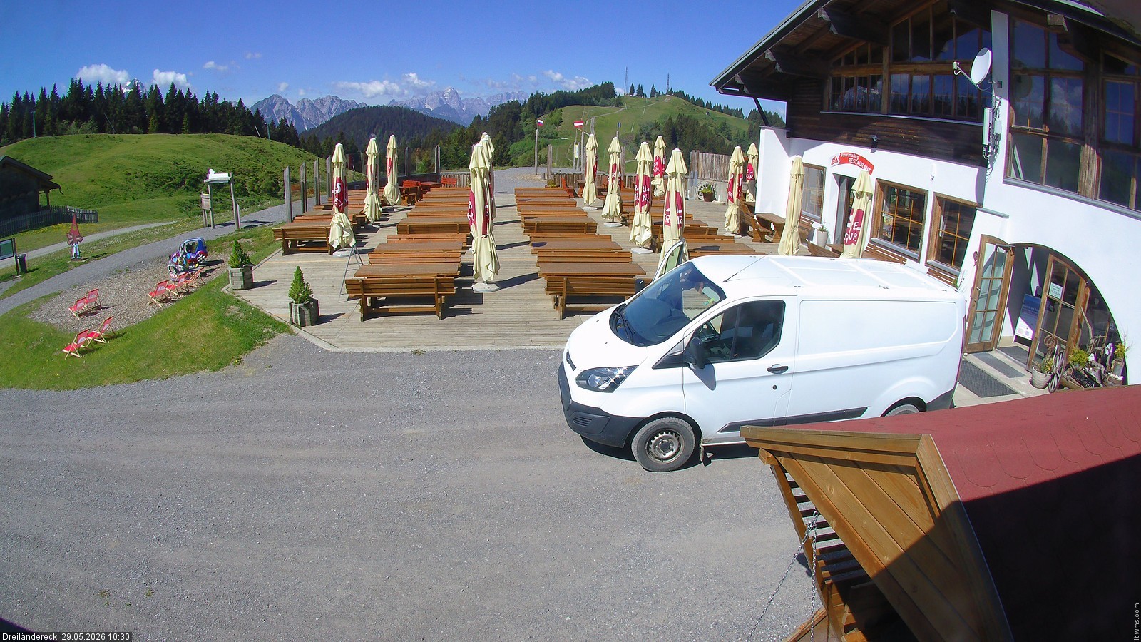 Archived image Webcam Mountain Restaurant Dreiländereck