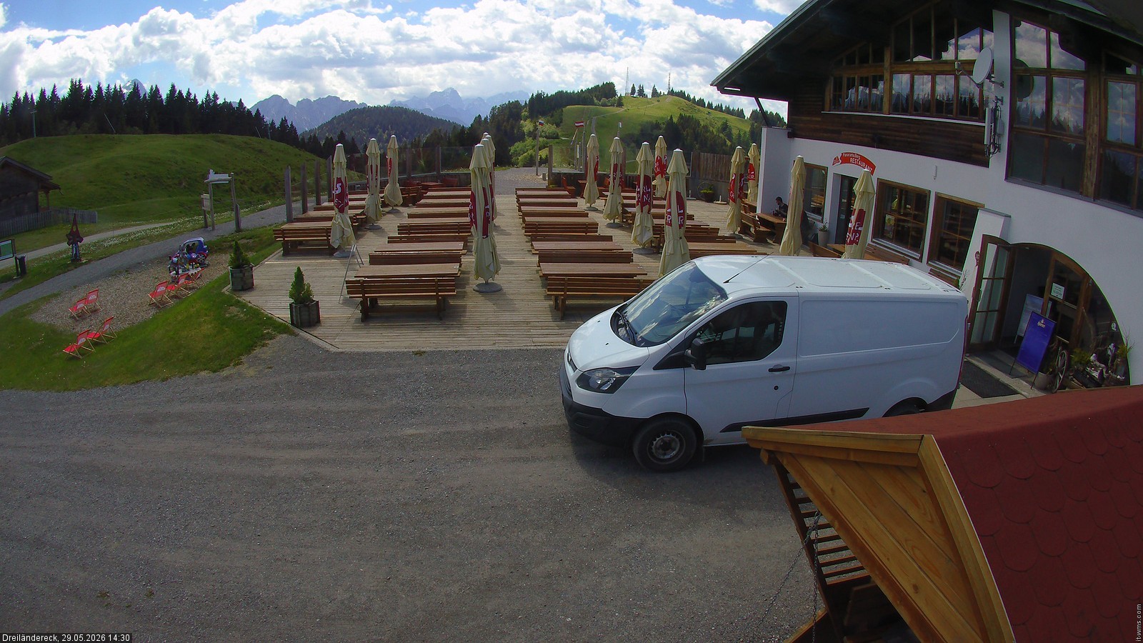 Archived image Webcam Mountain Restaurant Dreiländereck
