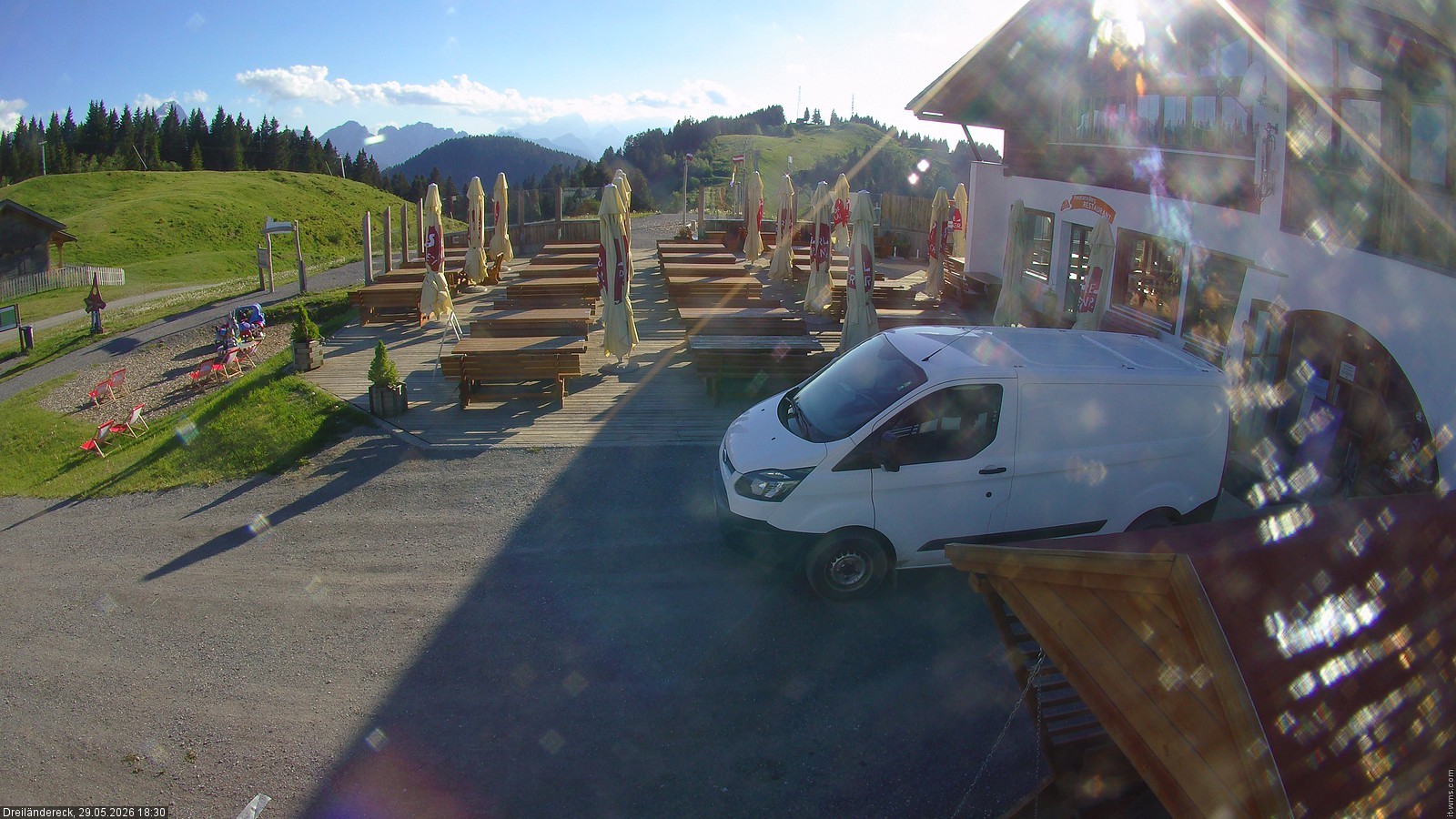 Archived image Webcam Mountain Restaurant Dreiländereck