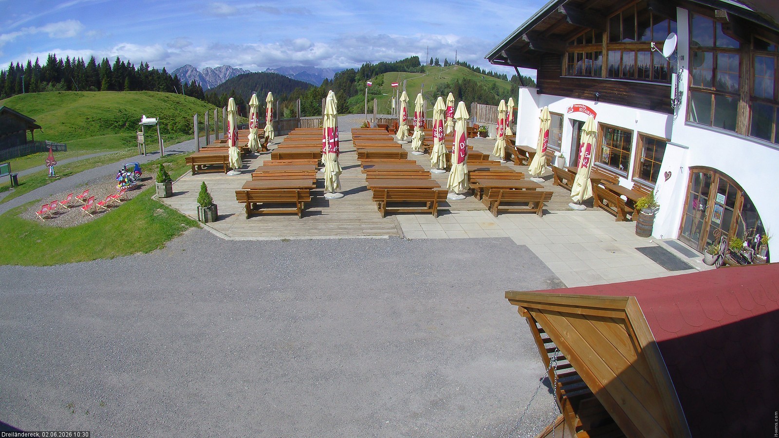 Archived image Webcam Mountain Restaurant Dreiländereck