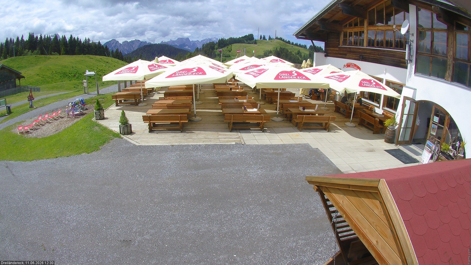 Archived image Webcam Mountain Restaurant Dreiländereck