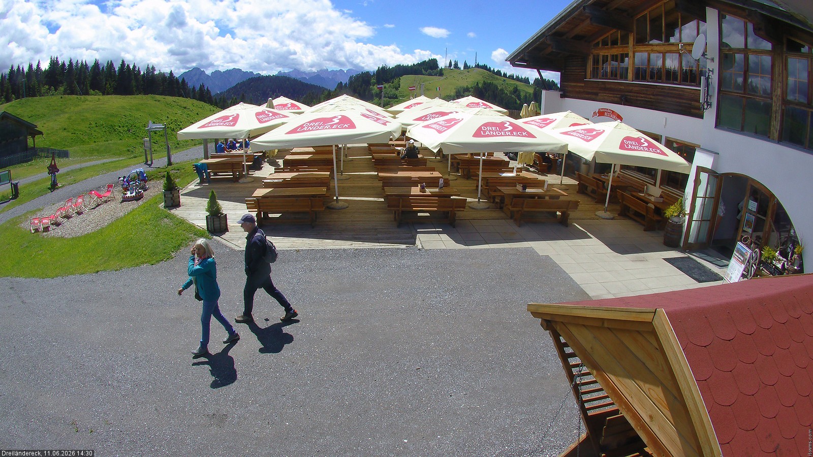 Archived image Webcam Mountain Restaurant Dreiländereck