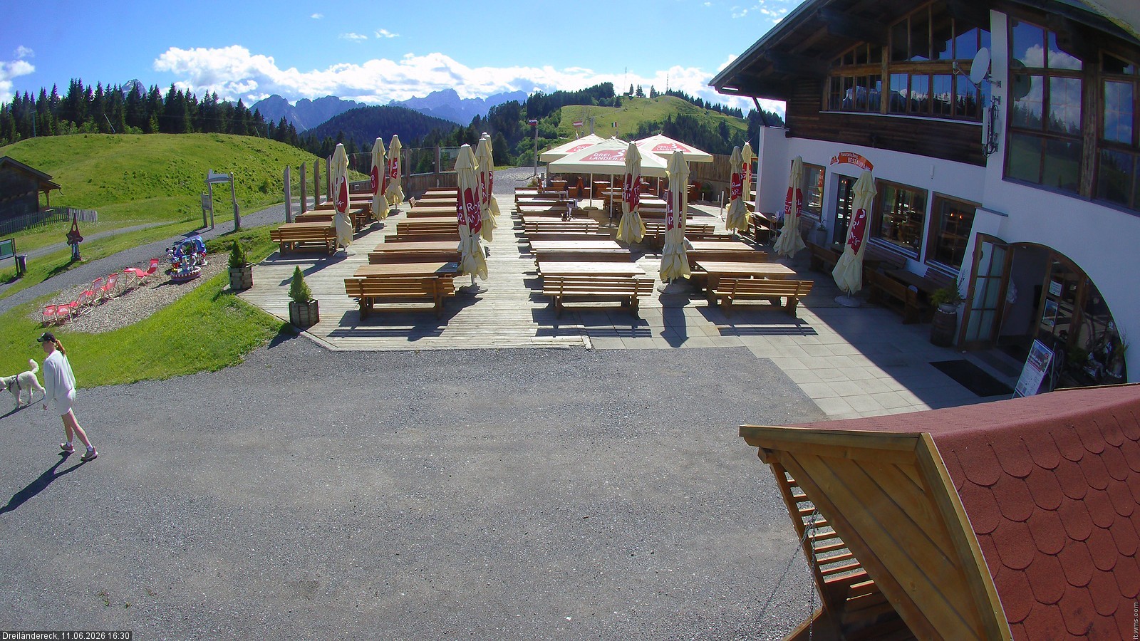 Archived image Webcam Mountain Restaurant Dreiländereck
