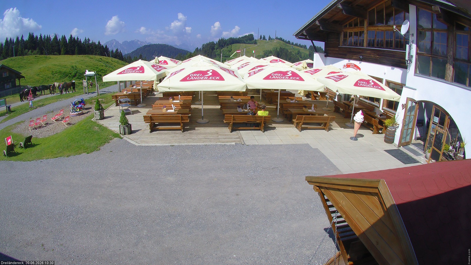 Archiv Foto Webcam Dreiländereck in der Region Villach: Bergrestaurant