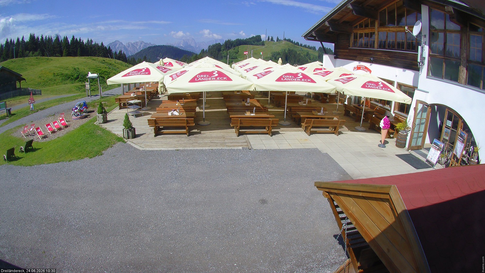 Archiv Foto Webcam Dreiländereck in der Region Villach: Bergrestaurant