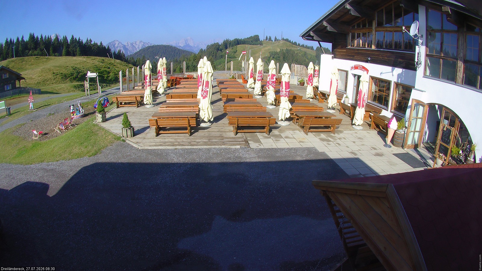 Archived image Webcam Mountain Restaurant Dreiländereck