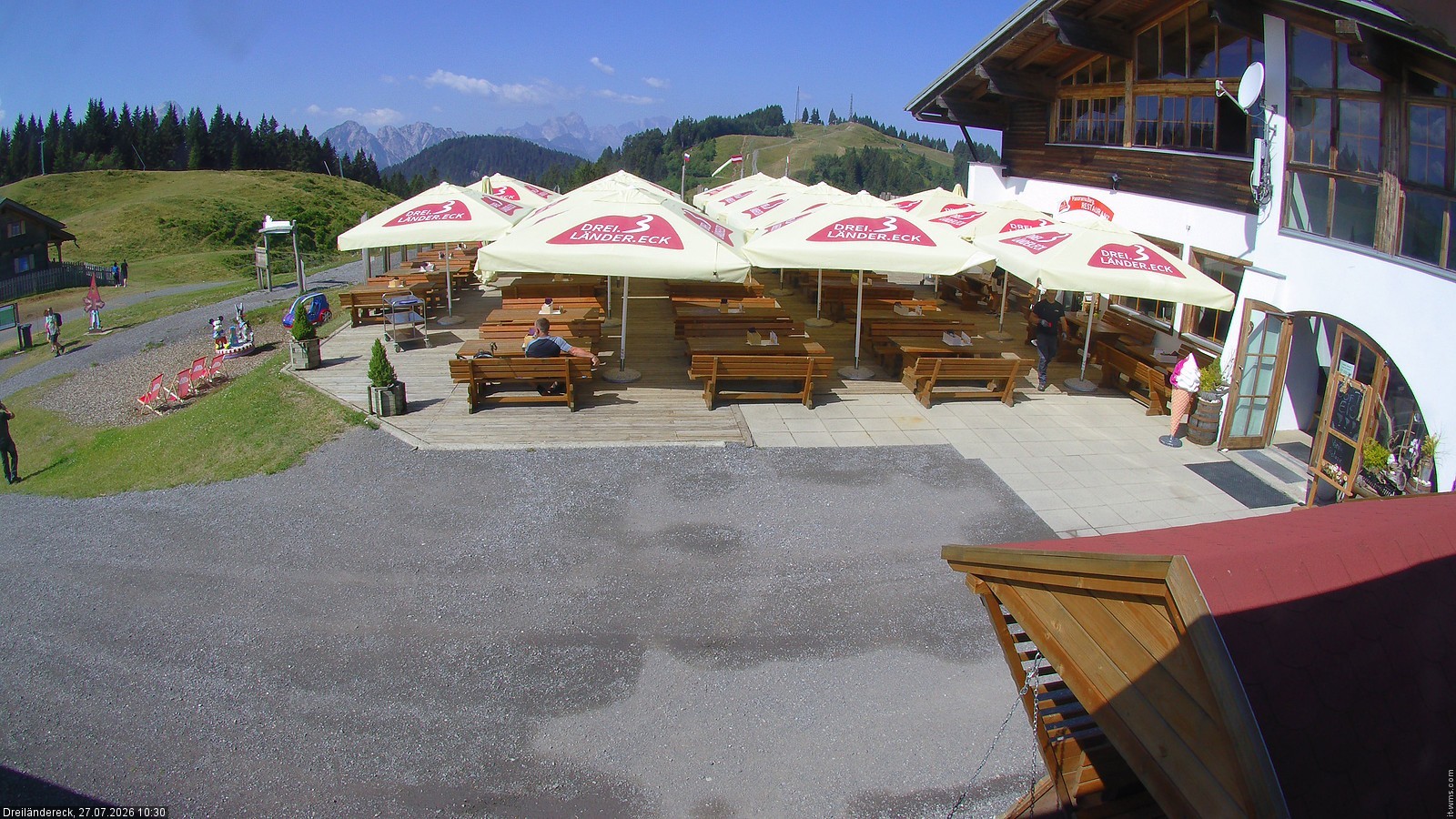 Archived image Webcam Mountain Restaurant Dreiländereck