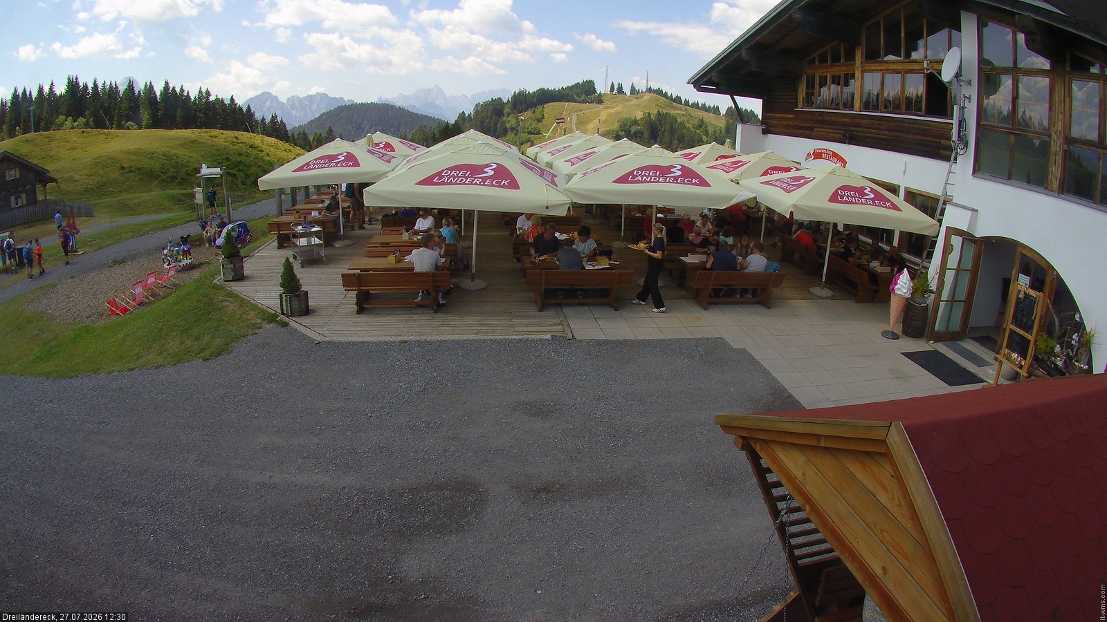 Archived image Webcam Mountain Restaurant Dreiländereck