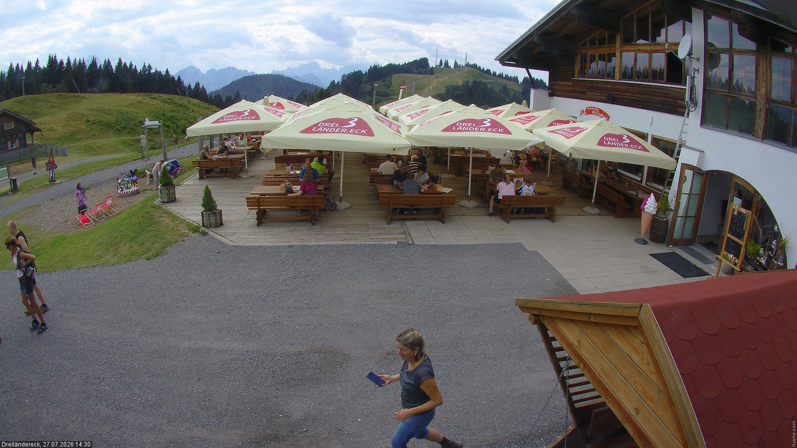Archived image Webcam Mountain Restaurant Dreiländereck