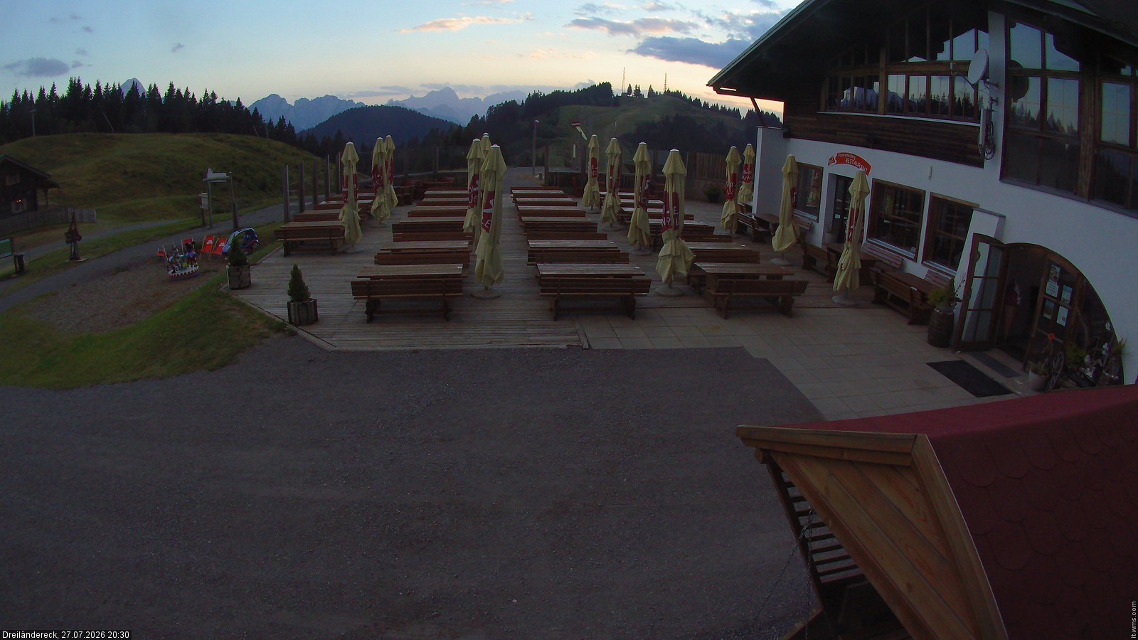 Archived image Webcam Mountain Restaurant Dreiländereck