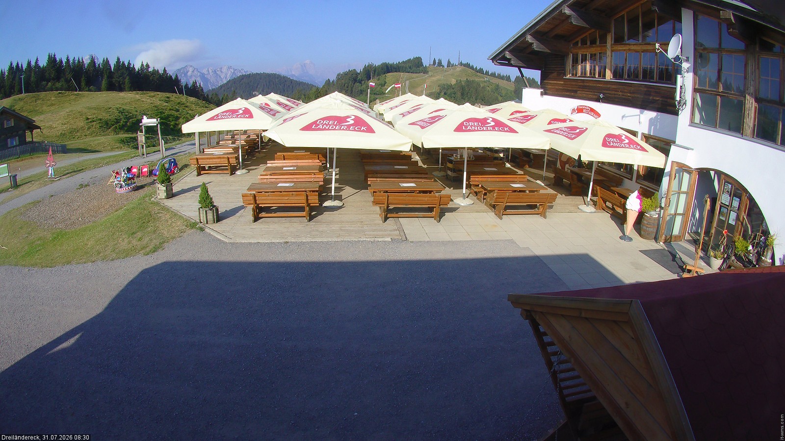 Archived image Webcam Mountain Restaurant Dreiländereck
