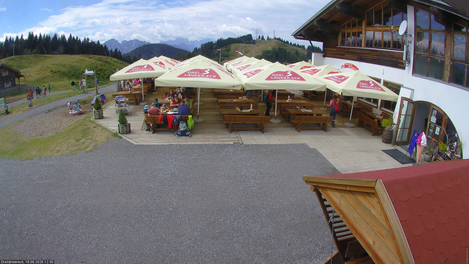 Archived image Webcam Mountain Restaurant Dreiländereck