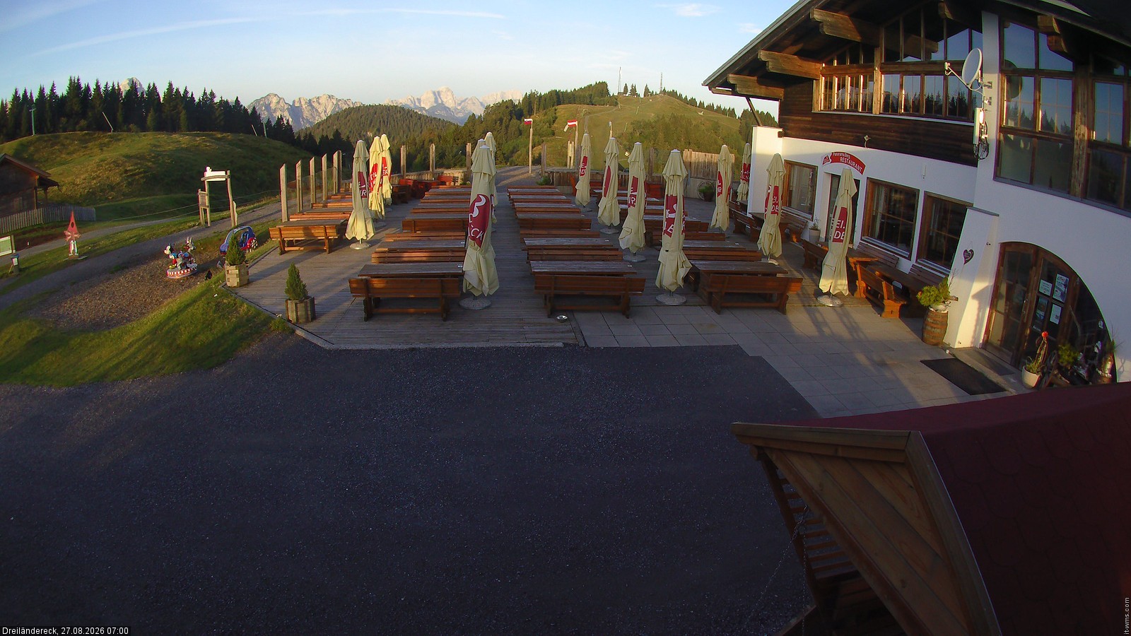 Archived image Webcam Mountain Restaurant Dreiländereck