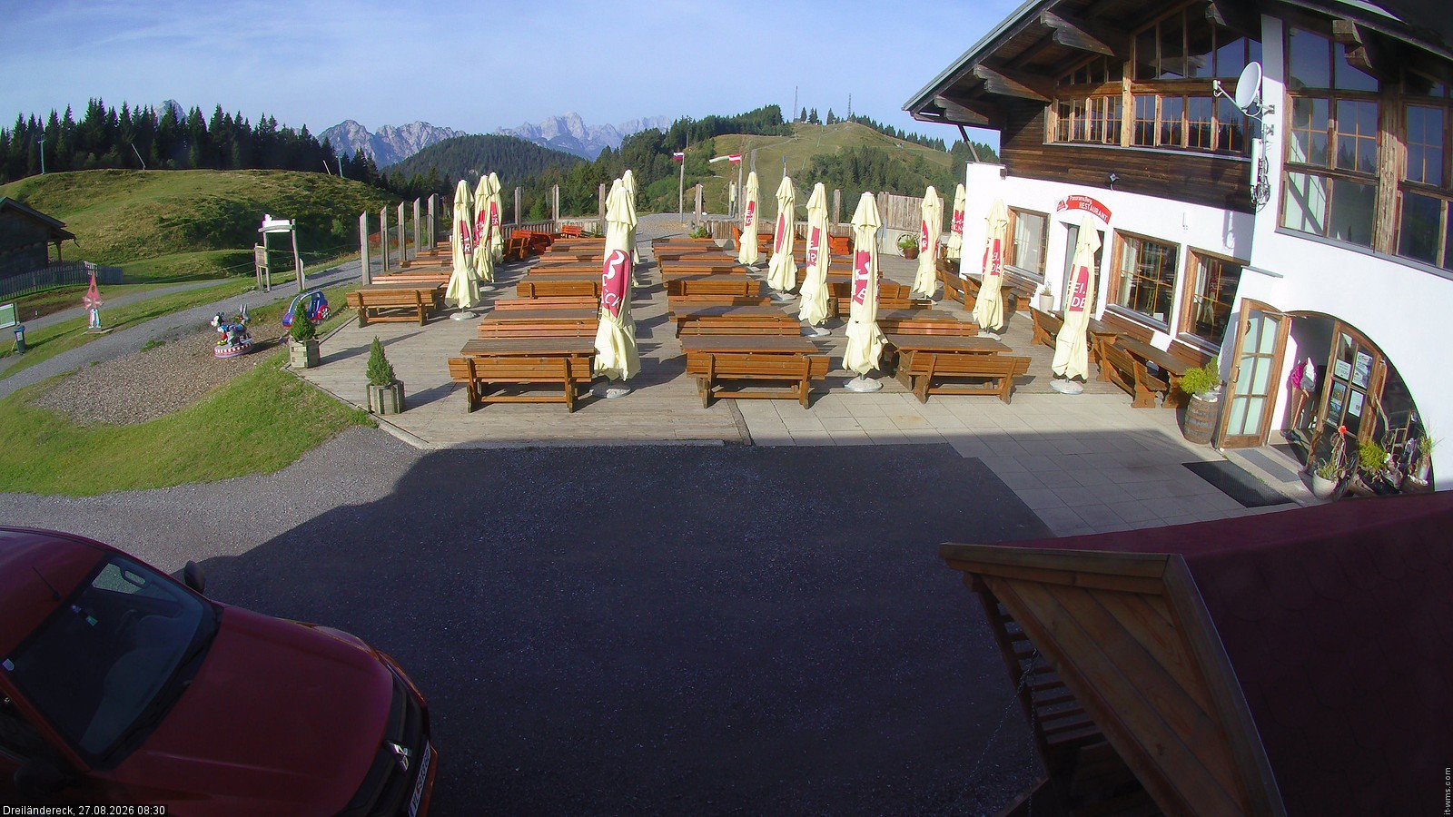 Archived image Webcam Mountain Restaurant Dreiländereck