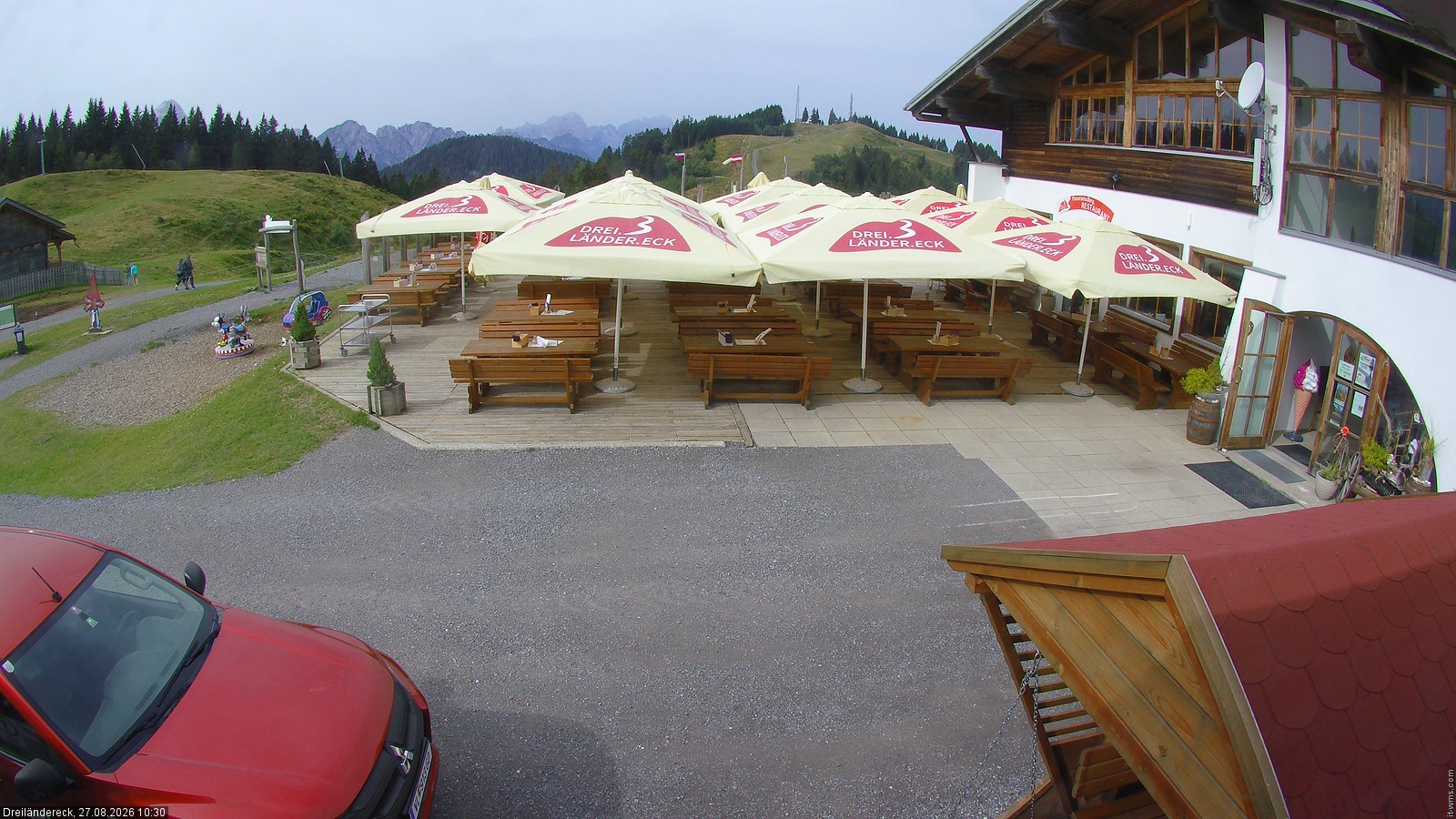 Archived image Webcam Mountain Restaurant Dreiländereck