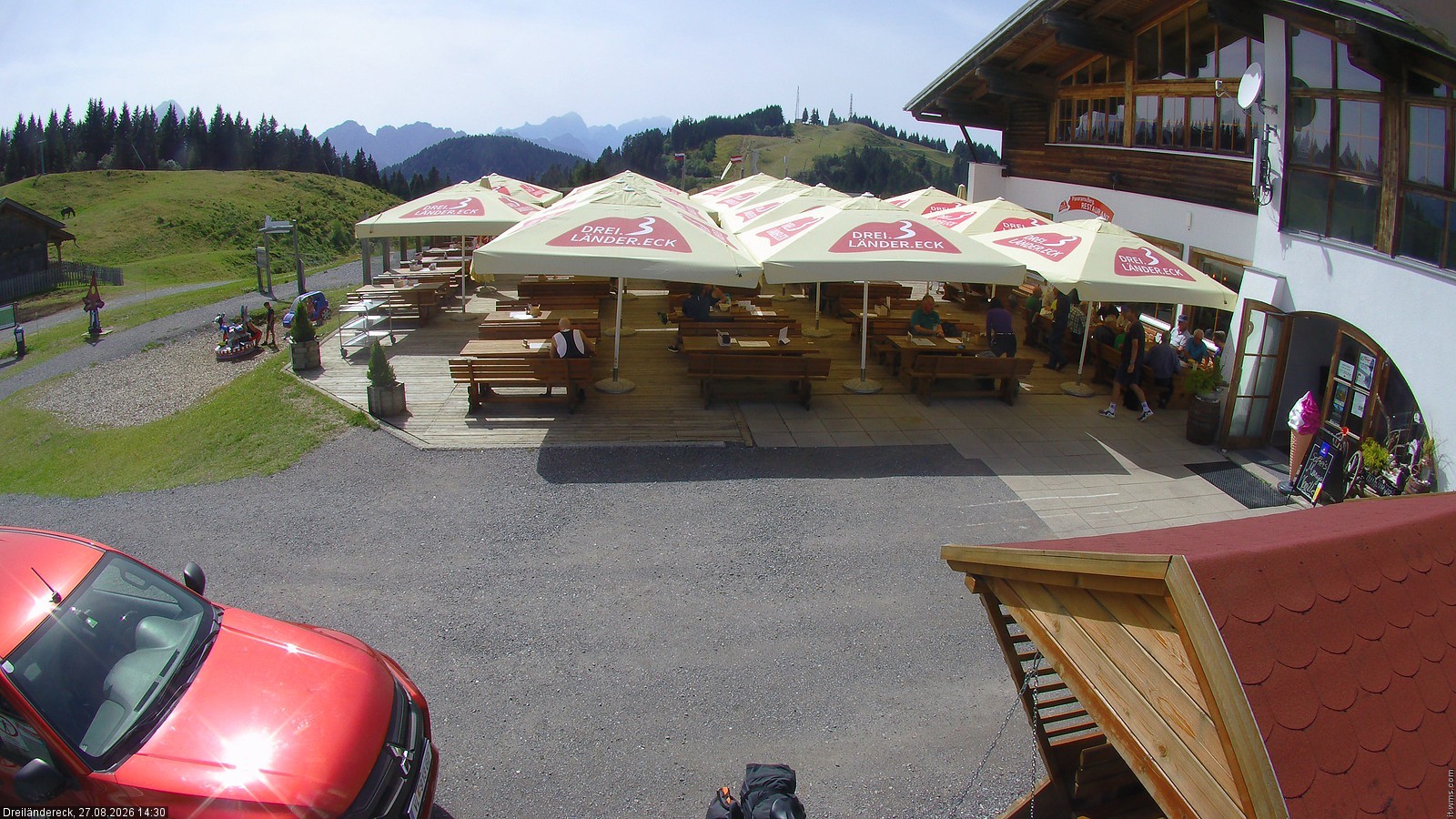Archived image Webcam Mountain Restaurant Dreiländereck