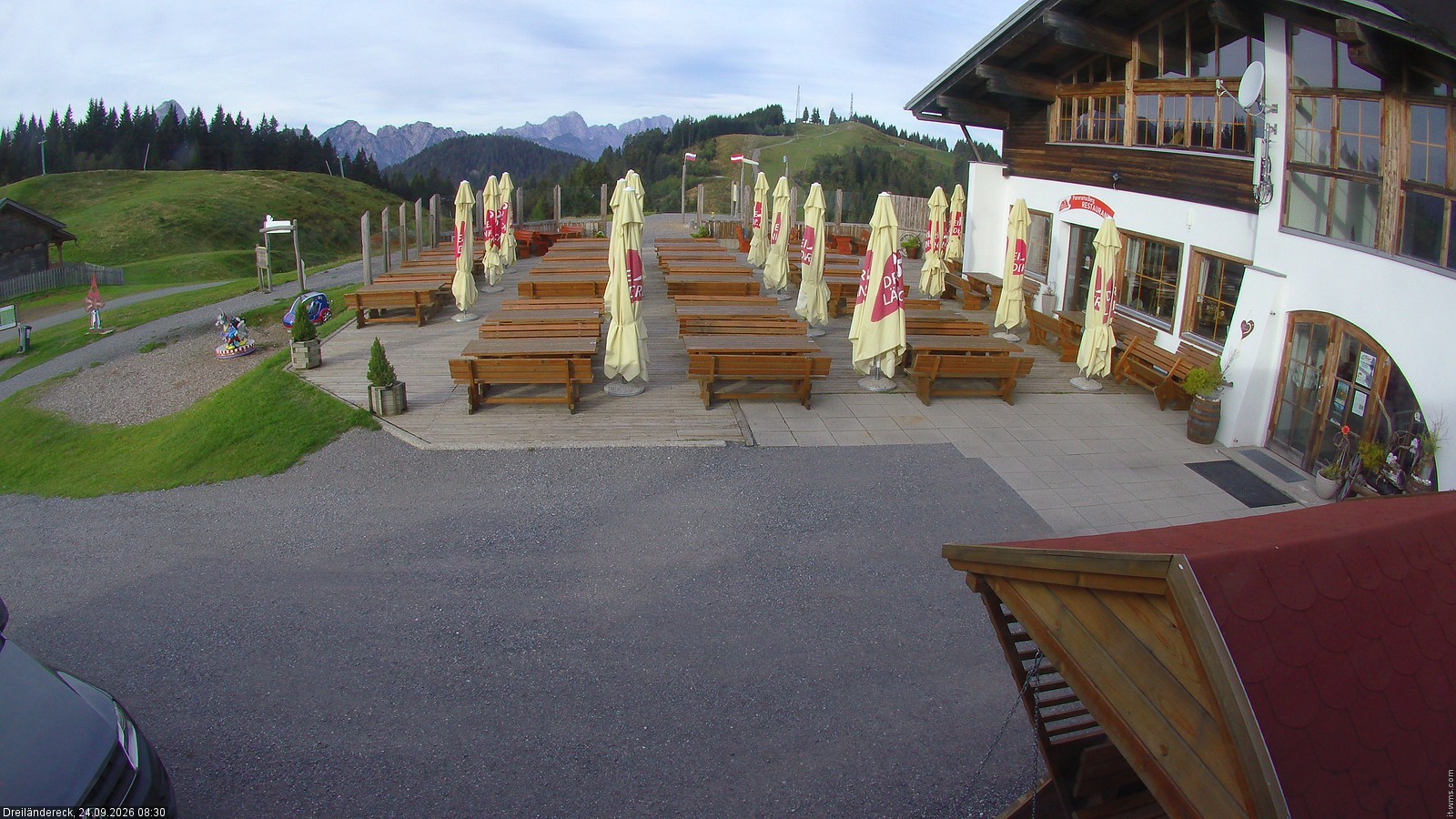 Archived image Webcam Mountain Restaurant Dreiländereck