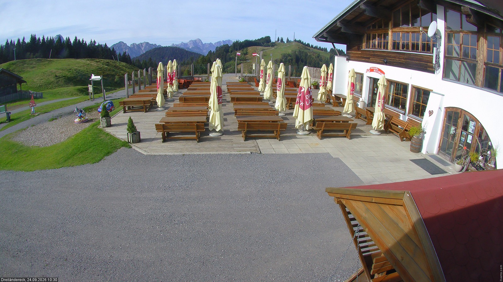 Archived image Webcam Mountain Restaurant Dreiländereck