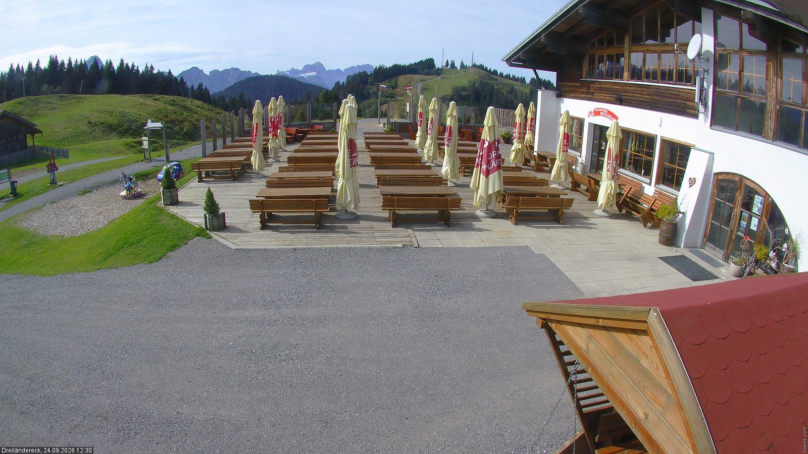 Archived image Webcam Mountain Restaurant Dreiländereck