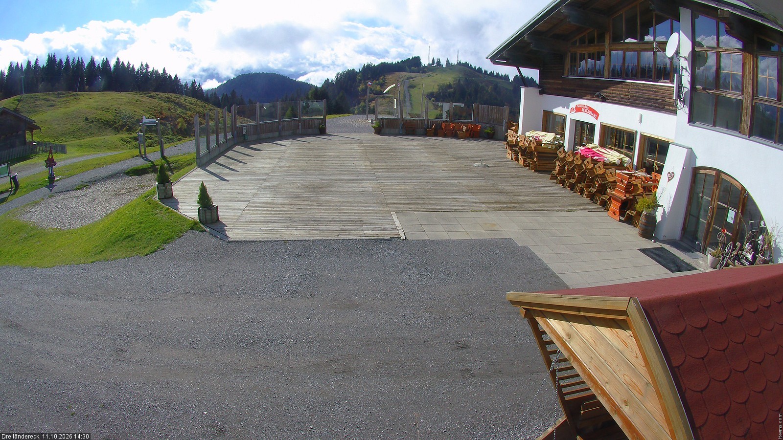 Archiv Foto Webcam Dreiländereck in der Region Villach: Bergrestaurant