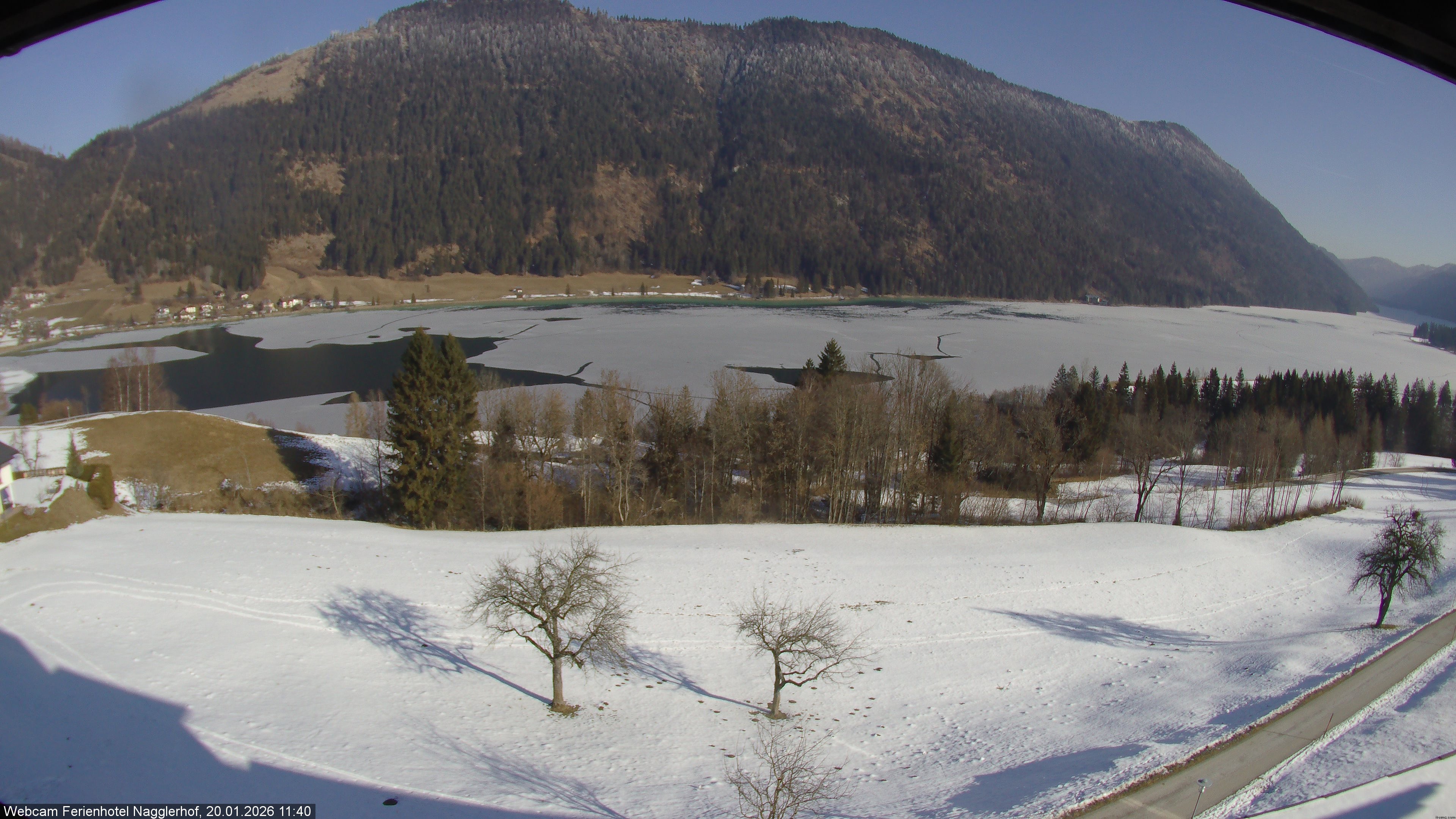 Archiv Foto Webcam Weißensee: Sicht vom Ferienhotel Nagglerhof