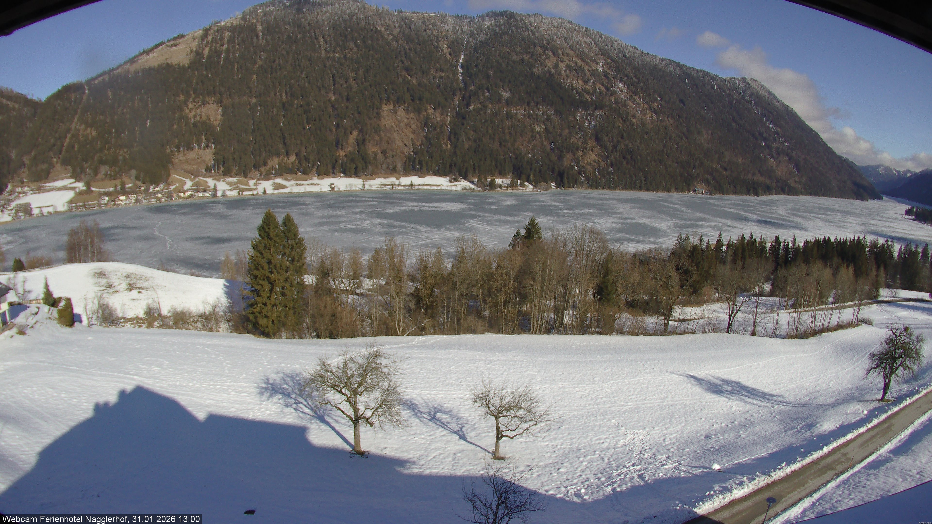 Archiv Foto Webcam Weißensee: Sicht vom Ferienhotel Nagglerhof