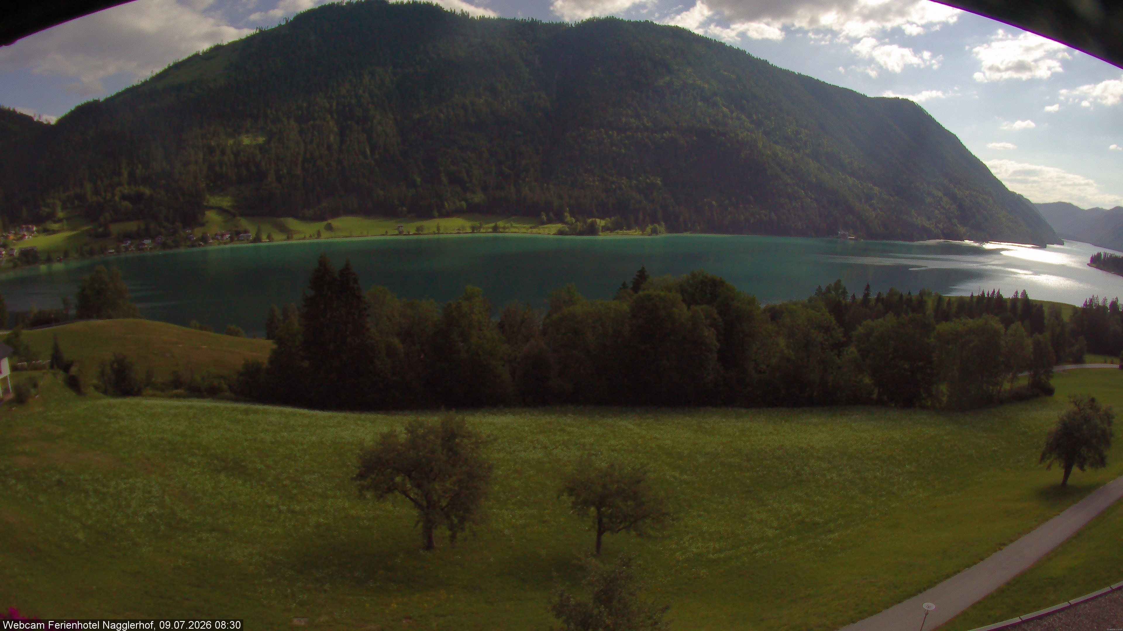 Archiv Foto Webcam Weißensee: Sicht vom Ferienhotel Nagglerhof