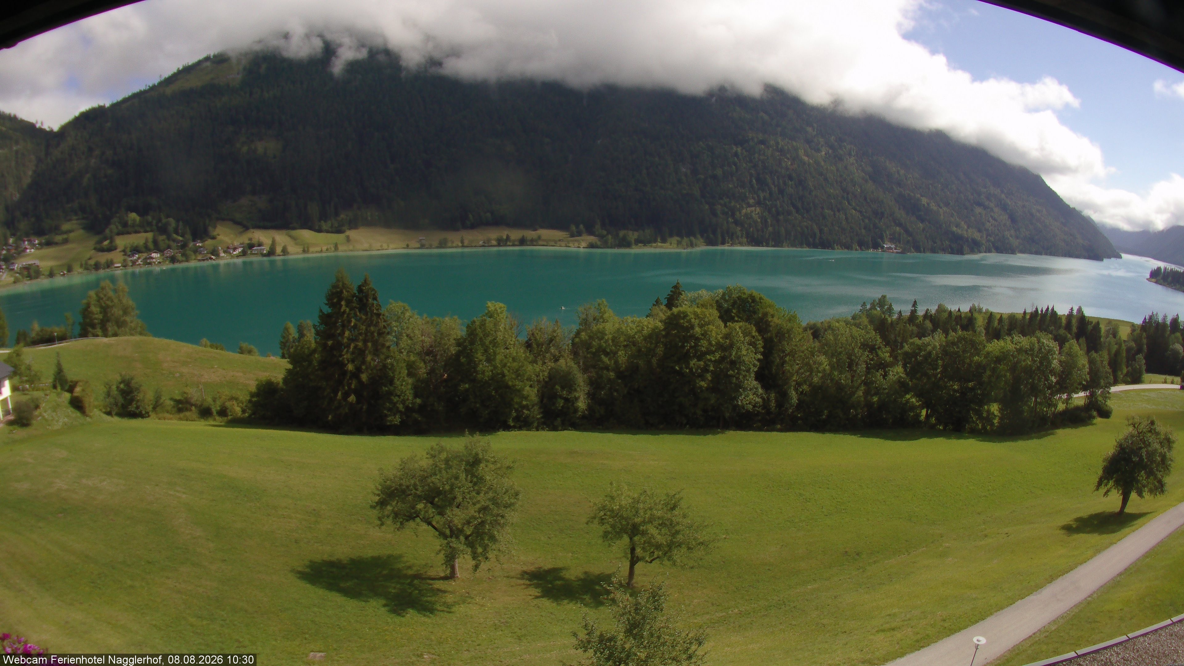 Archiv Foto Webcam Weißensee: Sicht vom Ferienhotel Nagglerhof