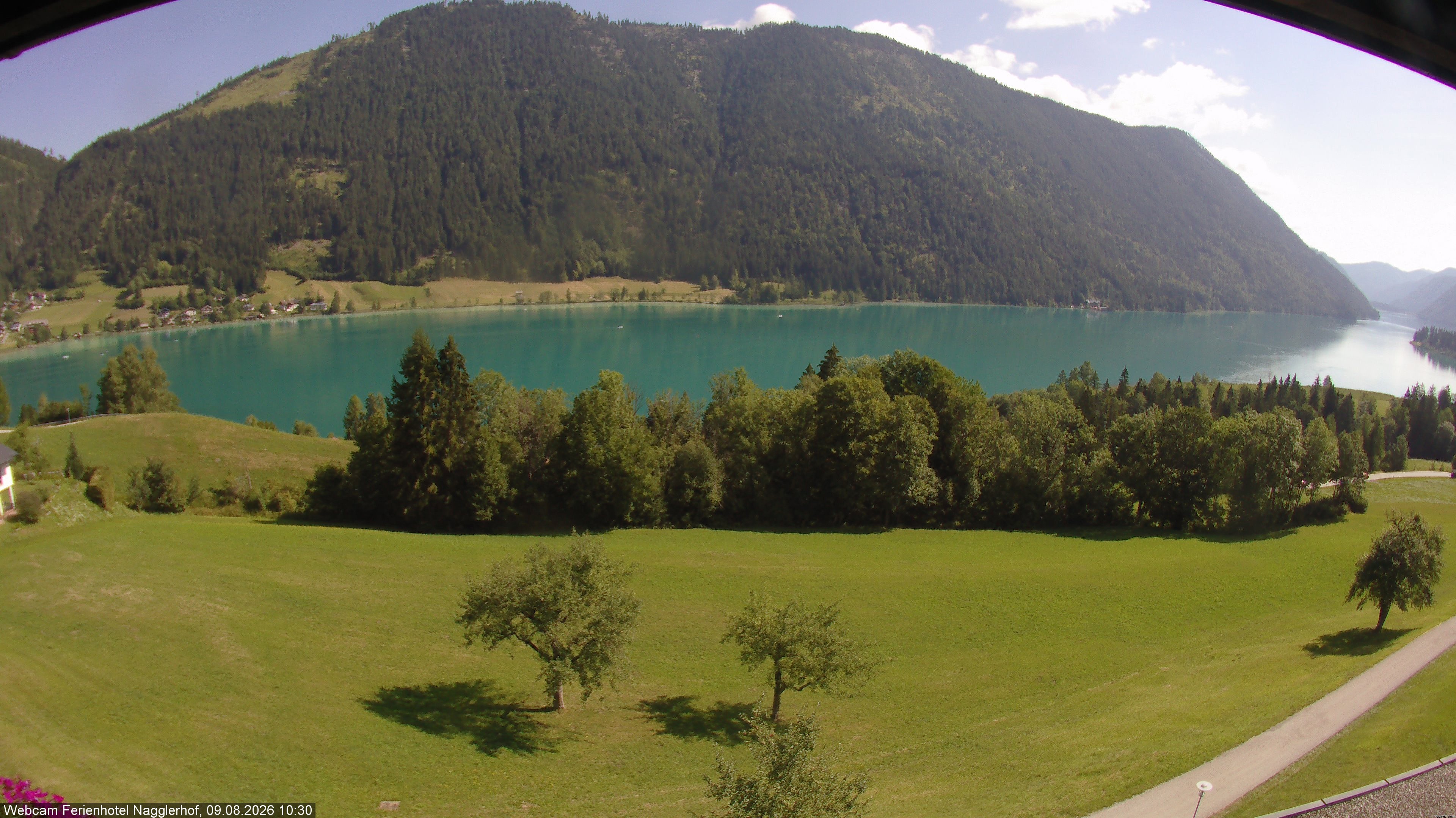 Archiv Foto Webcam Weißensee: Sicht vom Ferienhotel Nagglerhof
