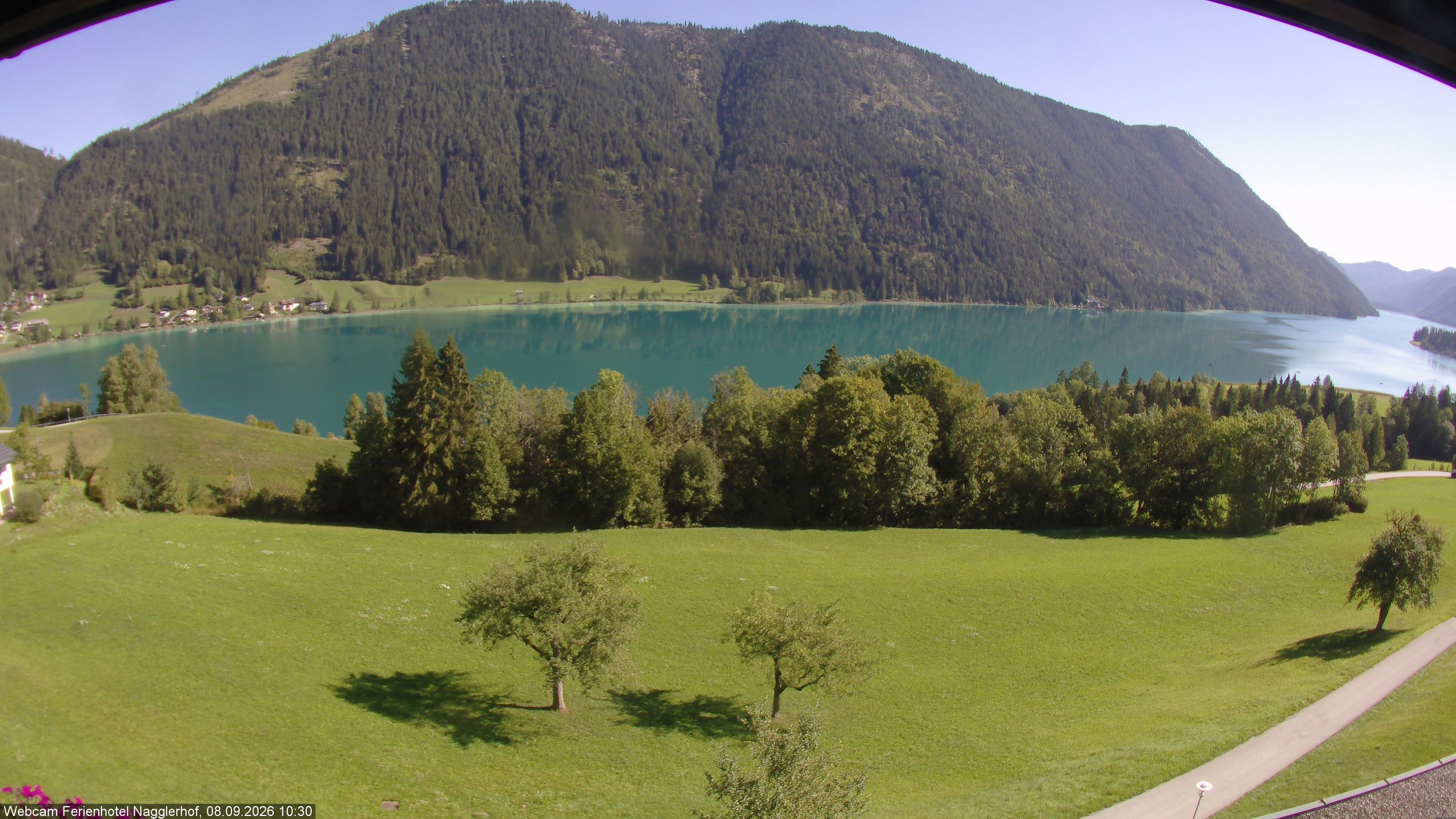Archiv Foto Webcam Weißensee: Sicht vom Ferienhotel Nagglerhof