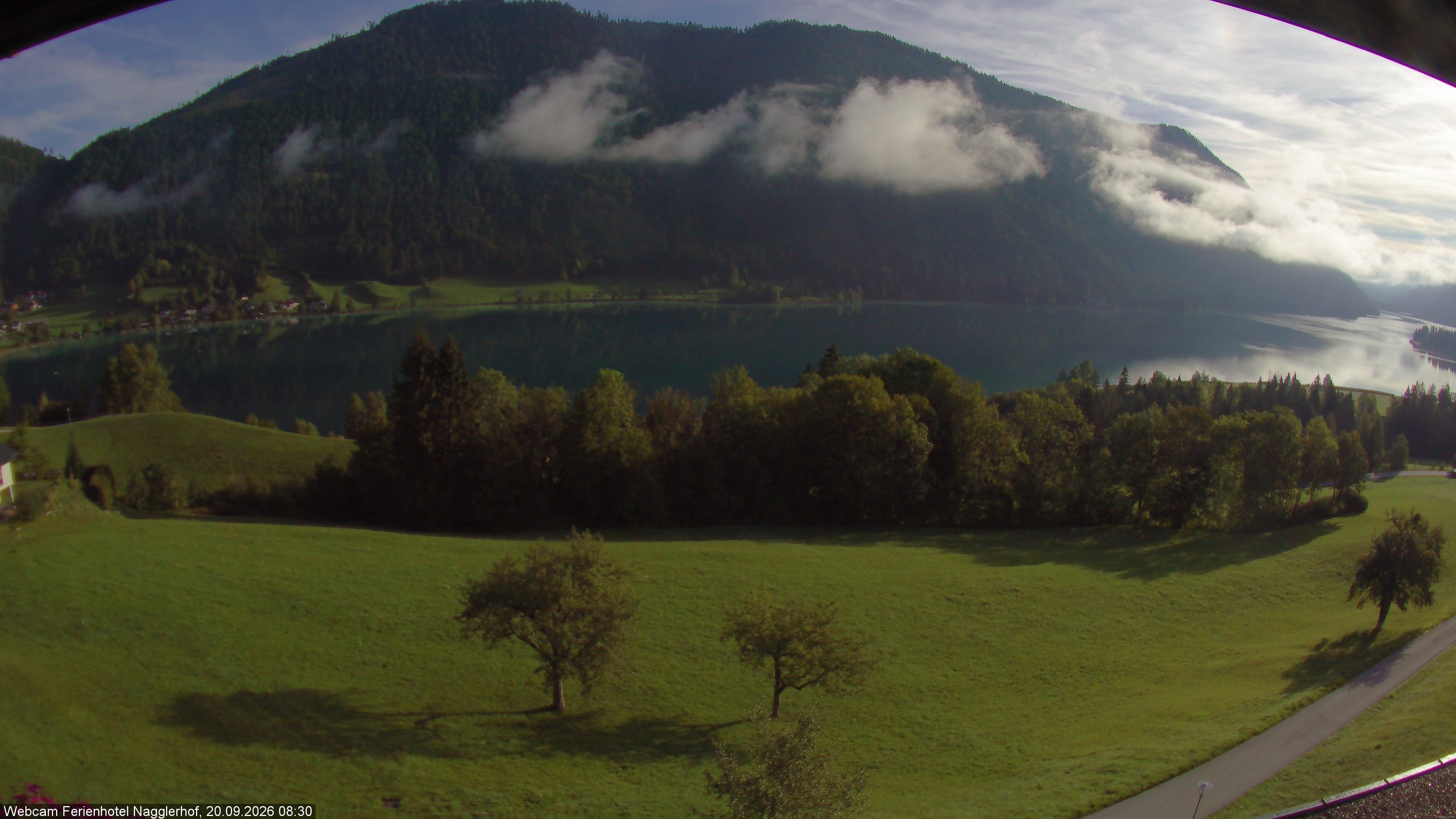Archiv Foto Webcam Weißensee: Sicht vom Ferienhotel Nagglerhof
