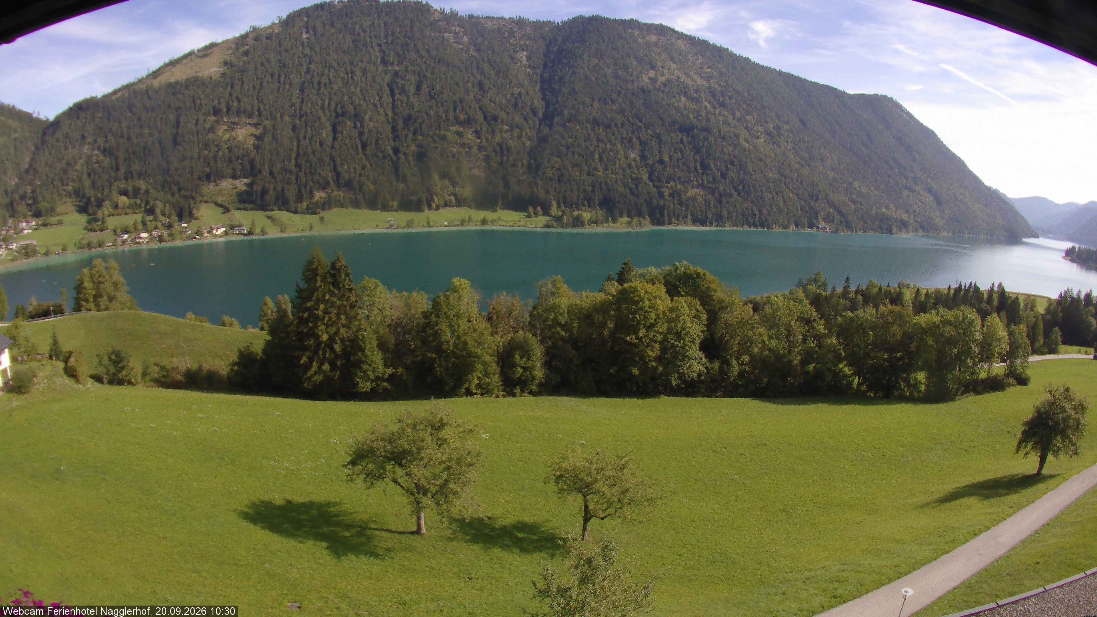 Archiv Foto Webcam Weißensee: Sicht vom Ferienhotel Nagglerhof