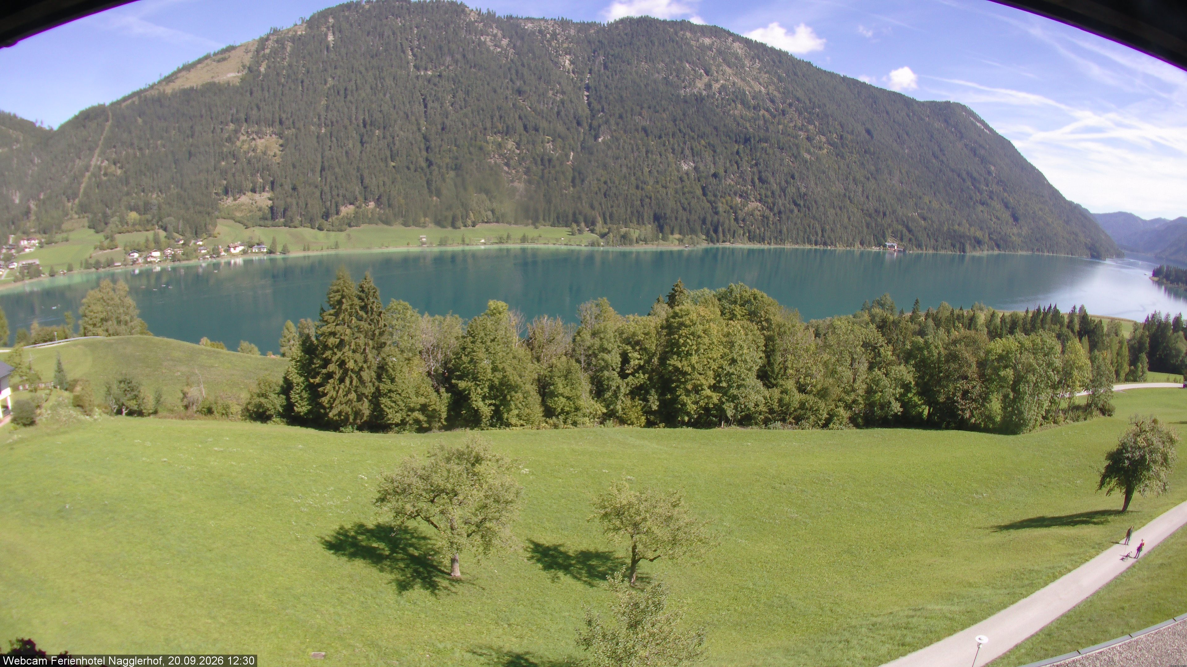 Archiv Foto Webcam Weißensee: Sicht vom Ferienhotel Nagglerhof