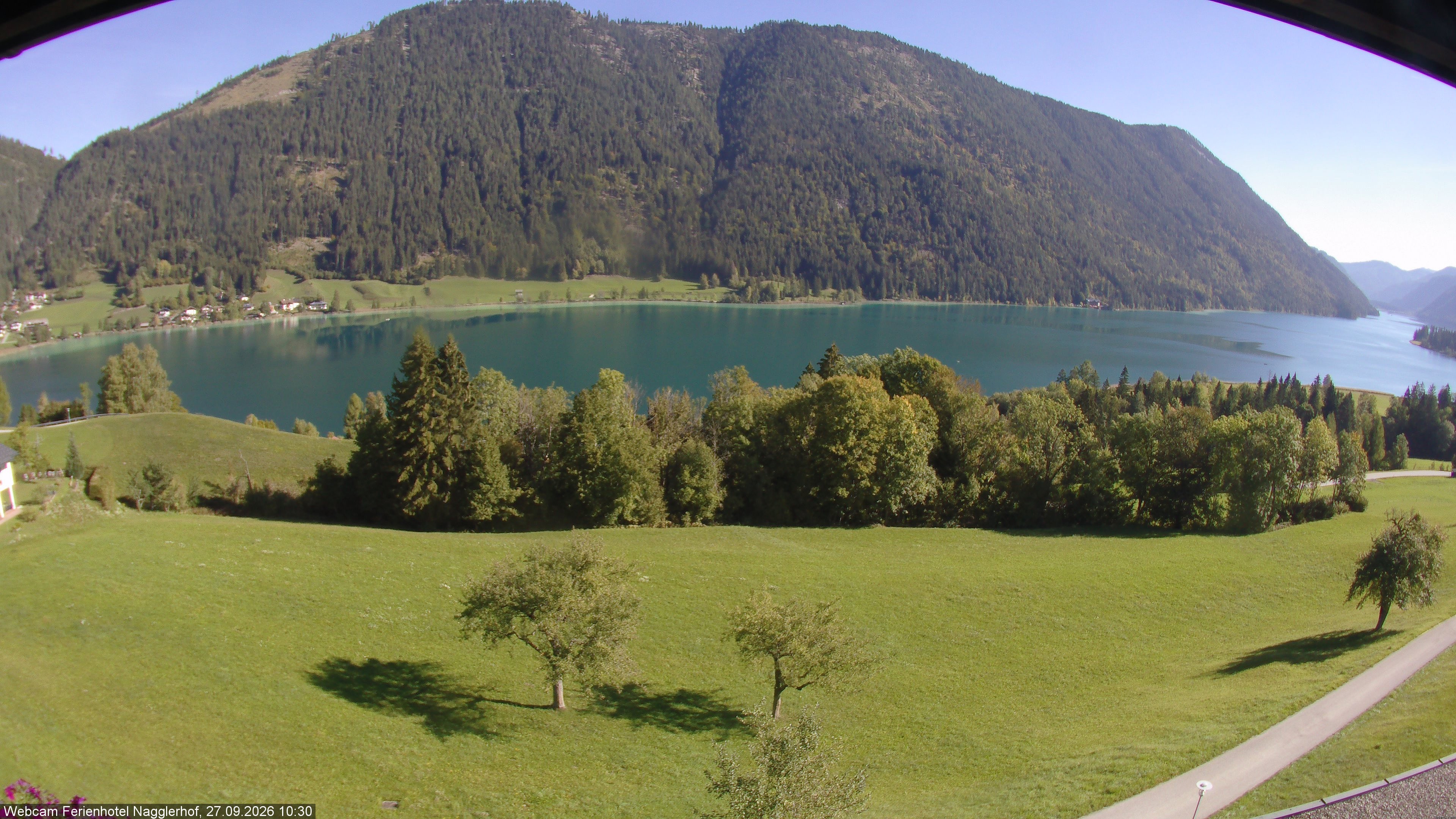Archiv Foto Webcam Weißensee: Sicht vom Ferienhotel Nagglerhof