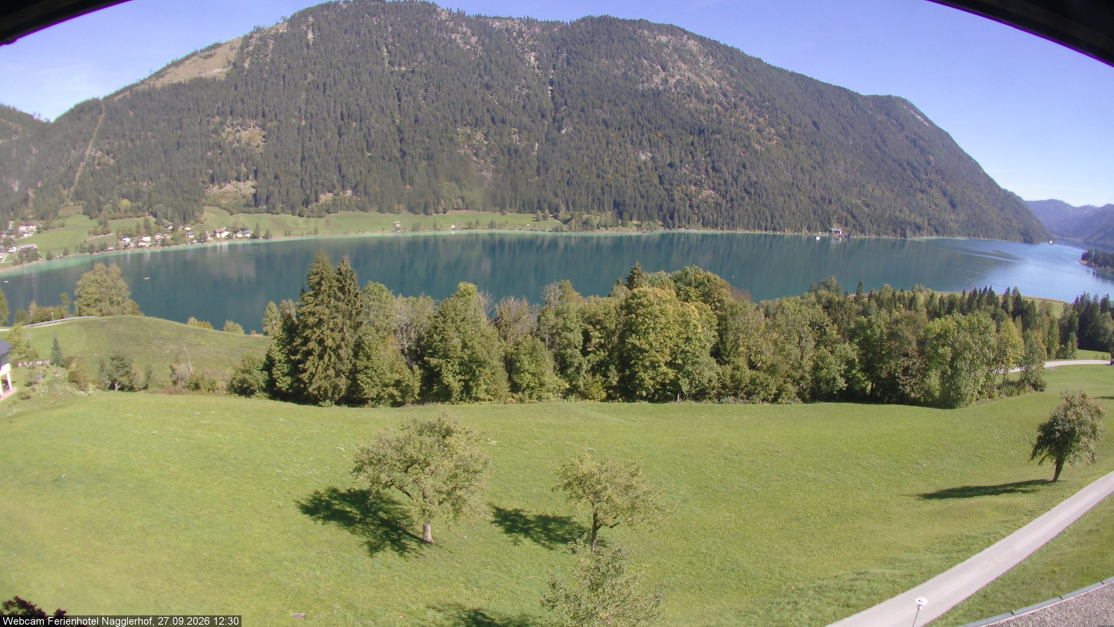 Archiv Foto Webcam Weißensee: Sicht vom Ferienhotel Nagglerhof