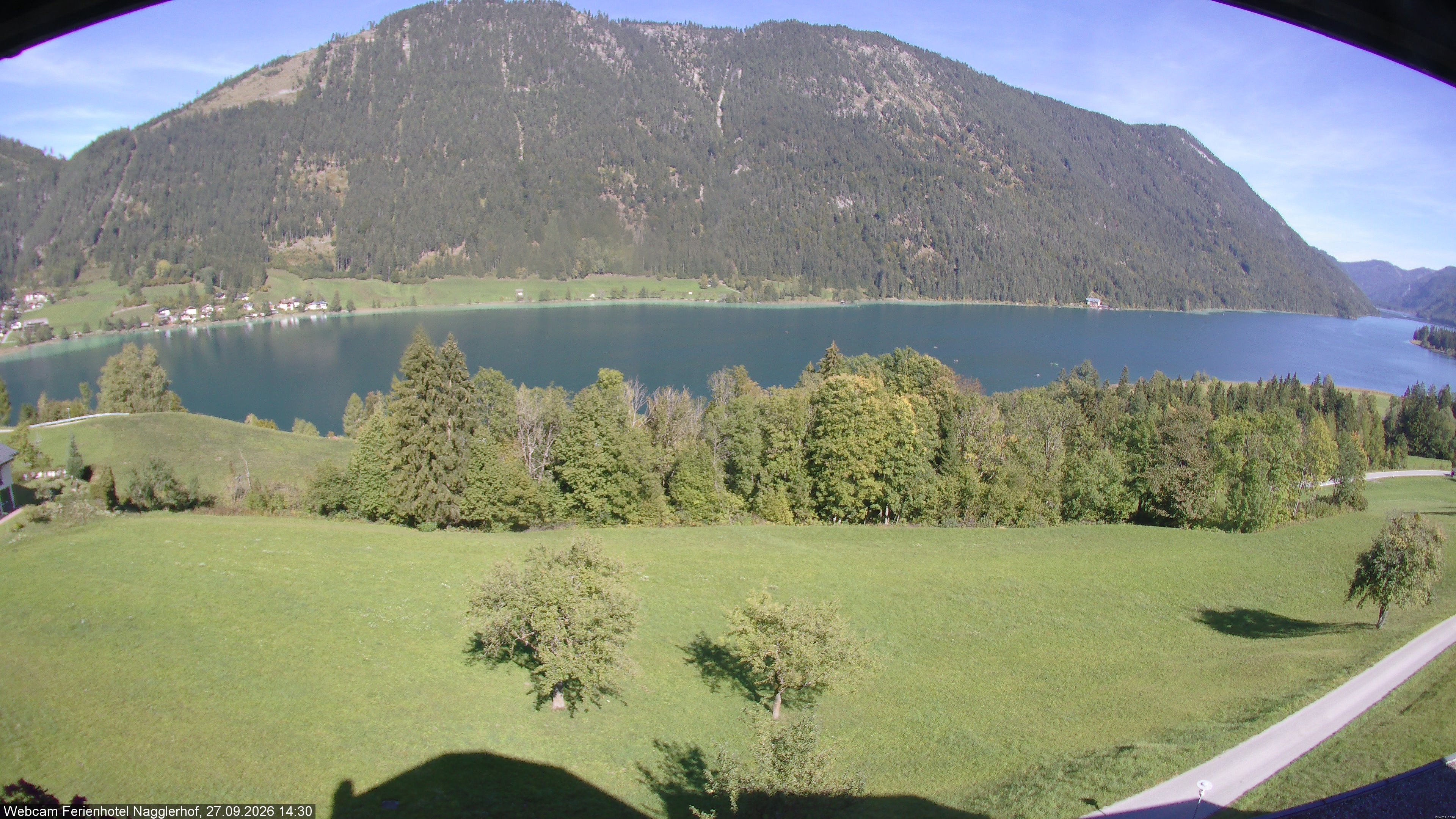 Archiv Foto Webcam Weißensee: Sicht vom Ferienhotel Nagglerhof