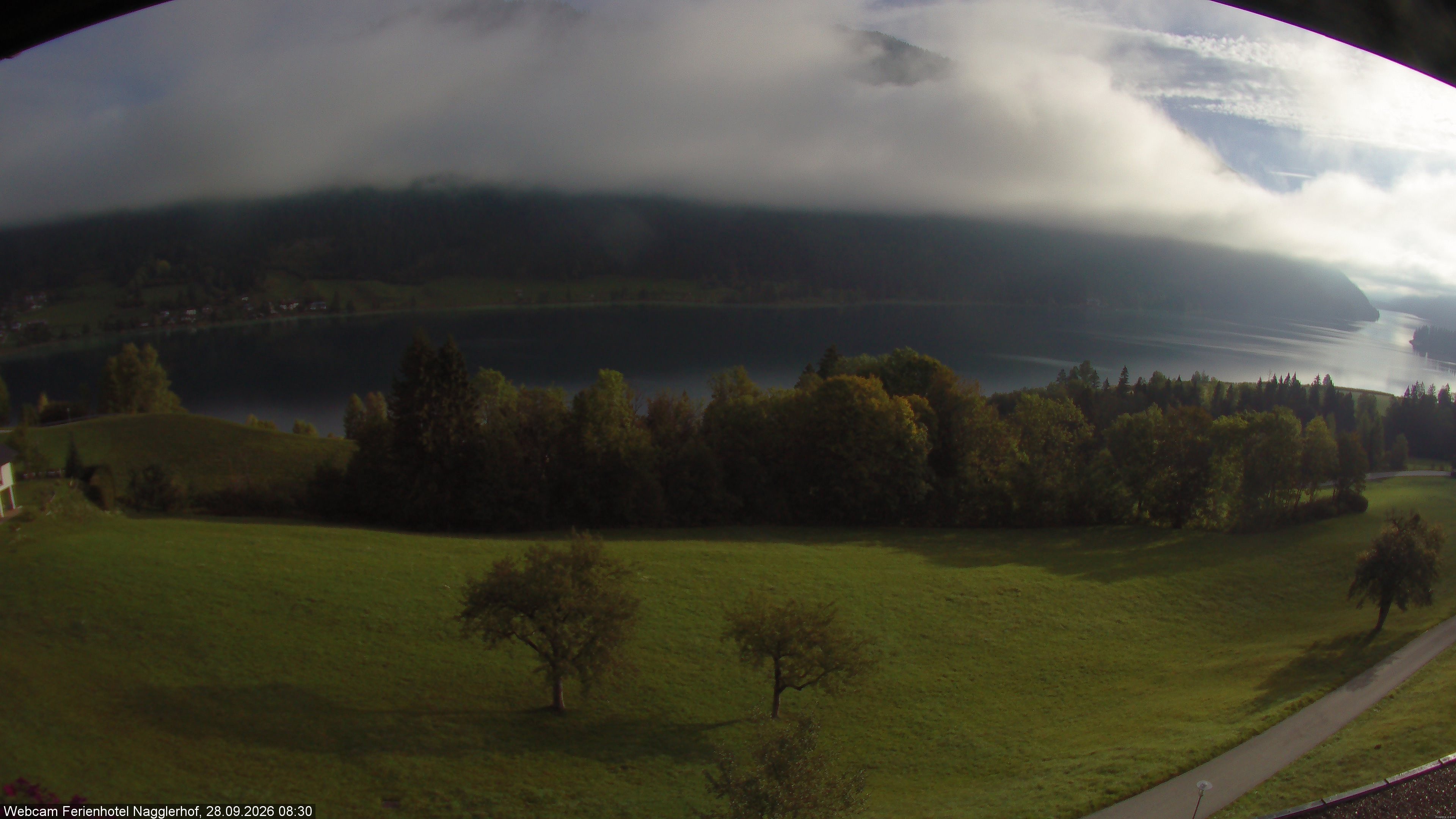 Archiv Foto Webcam Weißensee: Sicht vom Ferienhotel Nagglerhof
