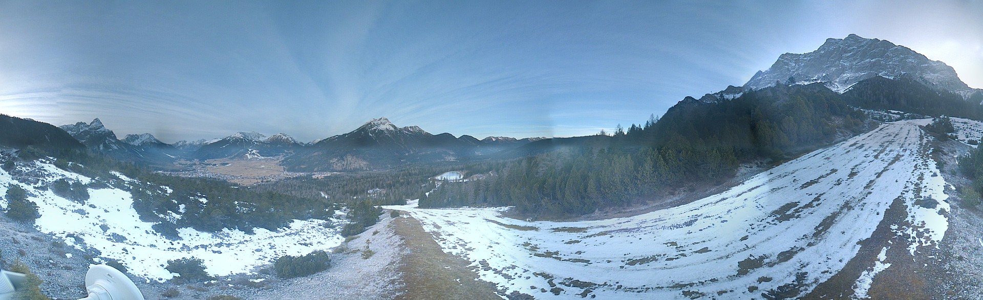 Archiv Foto Webcam Weißlähnabfahrt, Skigebiet Ehrwald