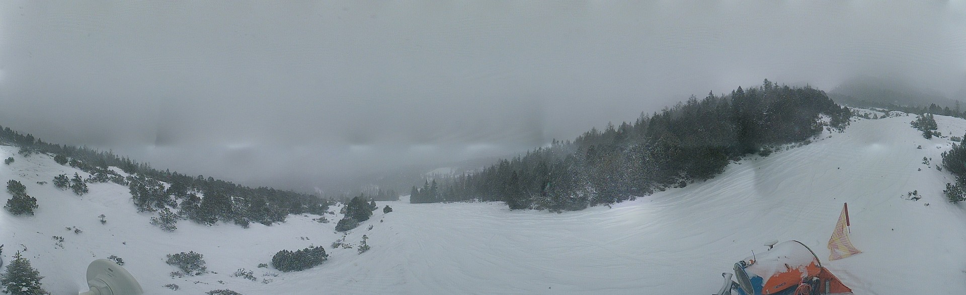 Archiv Foto Webcam Weißlähnabfahrt, Skigebiet Ehrwald