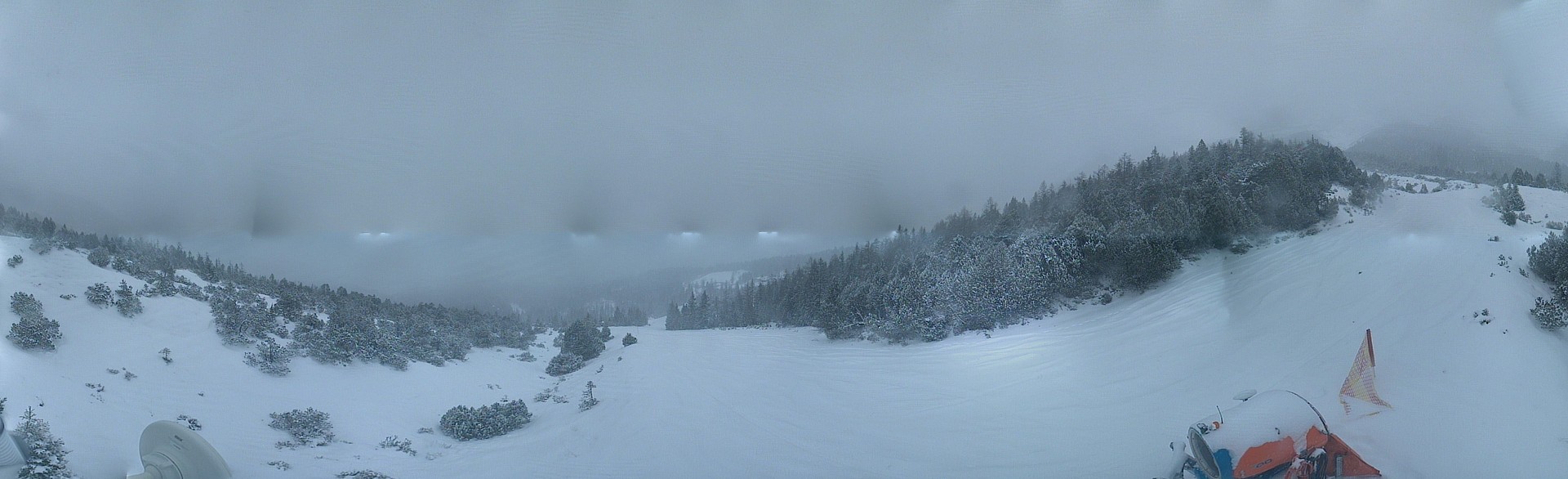 Archiv Foto Webcam Weißlähnabfahrt, Skigebiet Ehrwald
