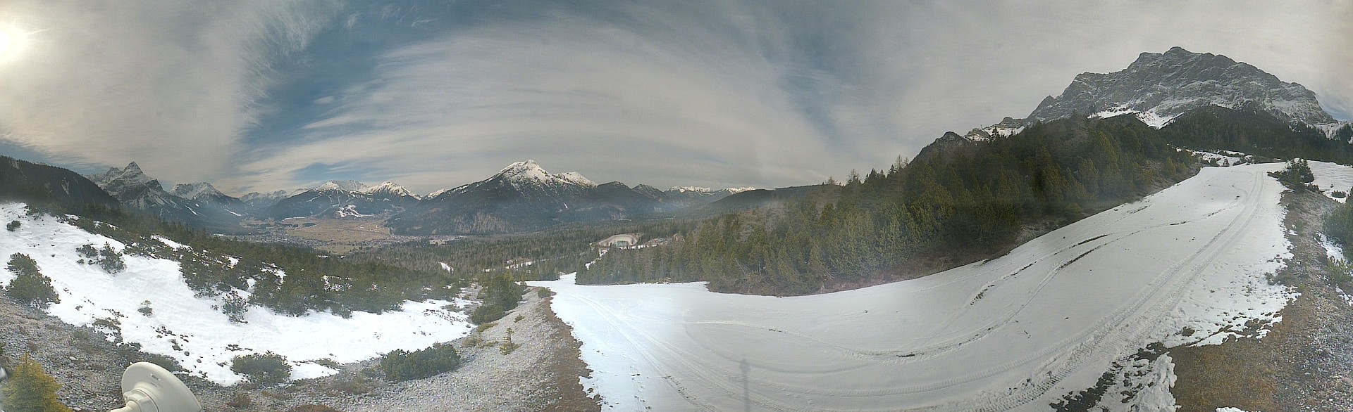 Archiv Foto Webcam Weißlähnabfahrt, Skigebiet Ehrwald