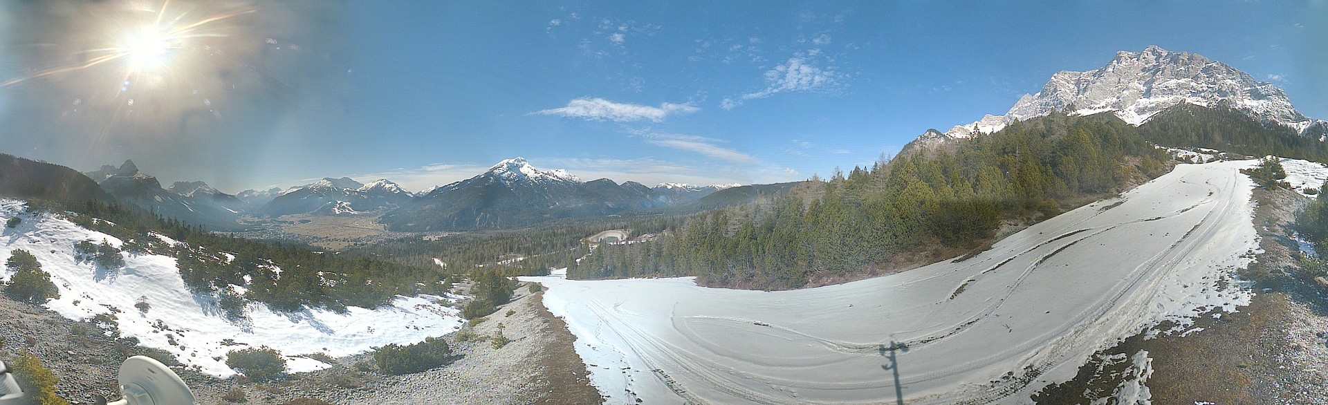 Archiv Foto Webcam Weißlähnabfahrt, Skigebiet Ehrwald