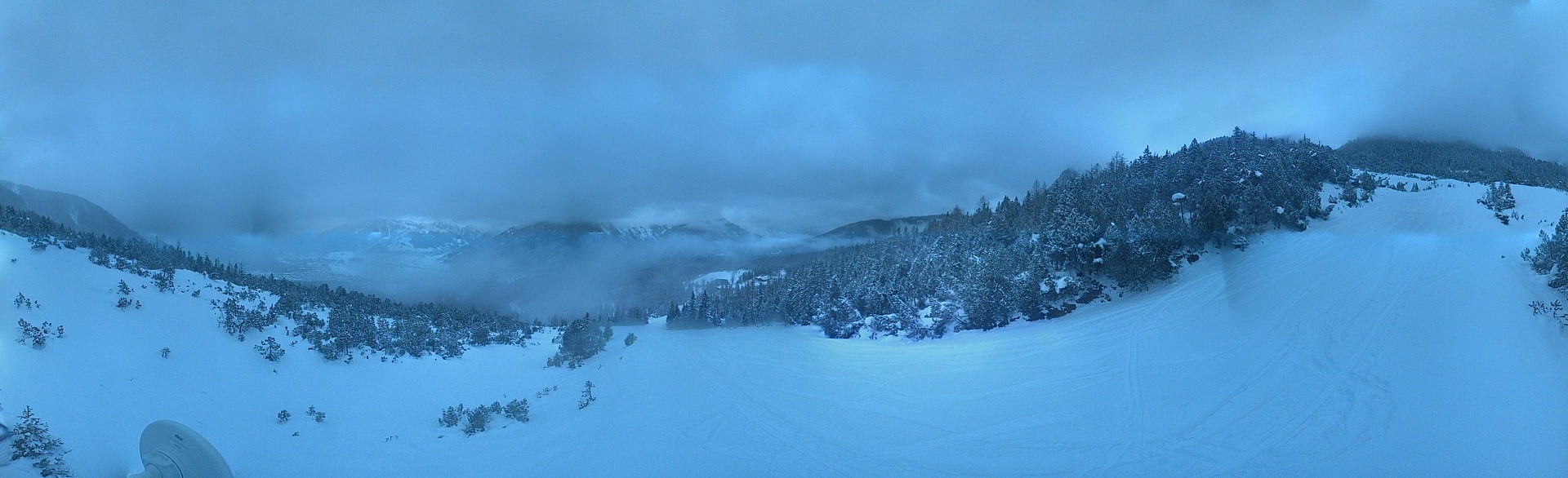 Archiv Foto Webcam Weißlähnabfahrt, Skigebiet Ehrwald