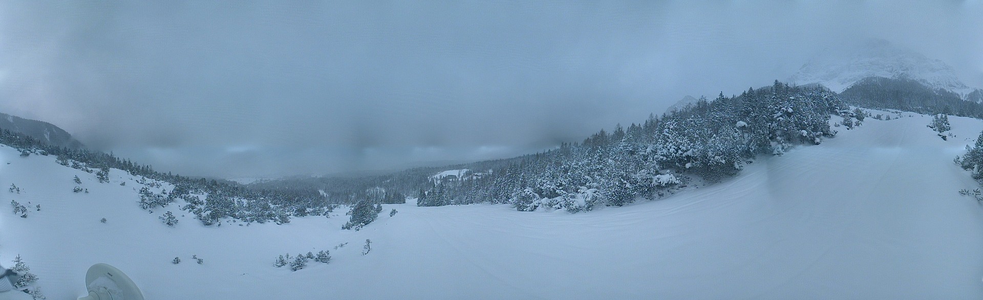 Archiv Foto Webcam Weißlähnabfahrt, Skigebiet Ehrwald