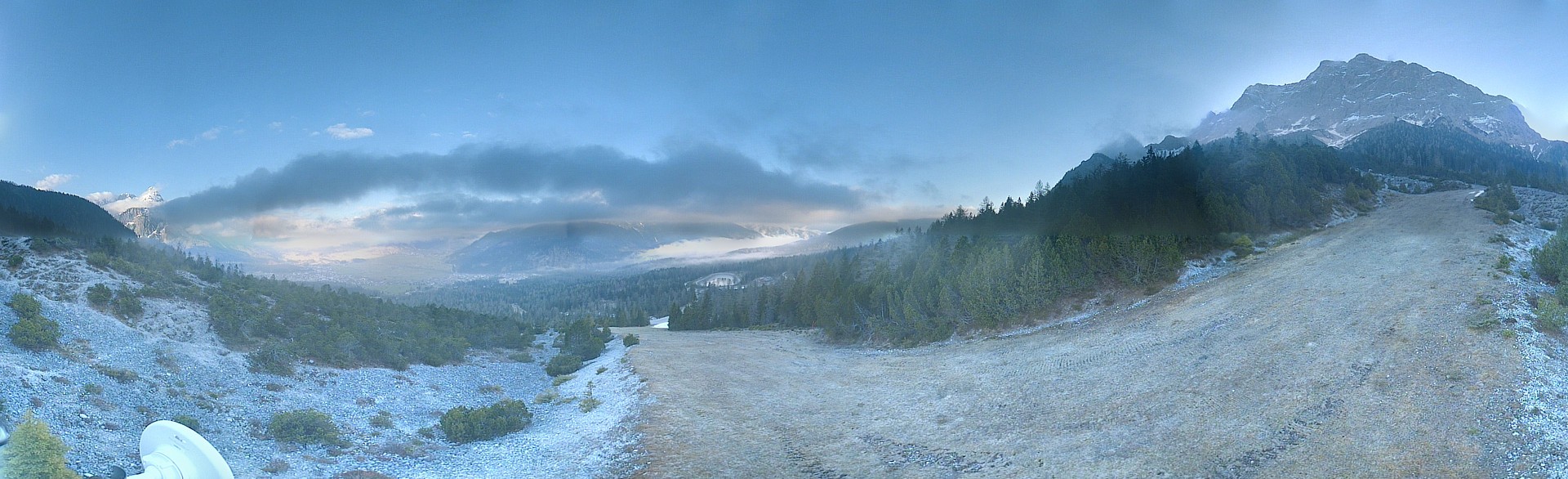 Archiv Foto Webcam Weißlähnabfahrt, Skigebiet Ehrwald
